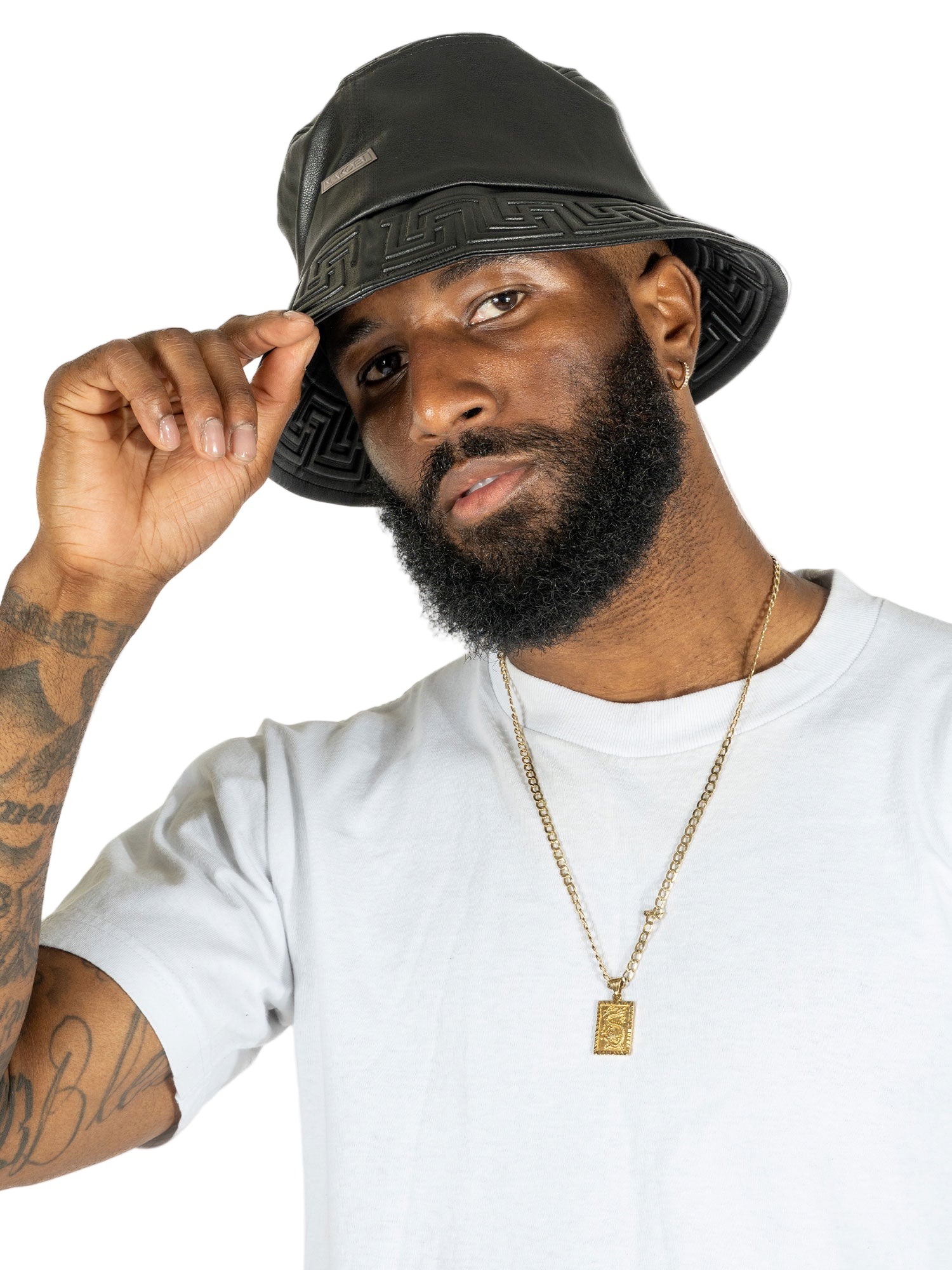 TEEK - M007 Romano Vegan L. Bucket Hat - Black HAT TEEK MJ