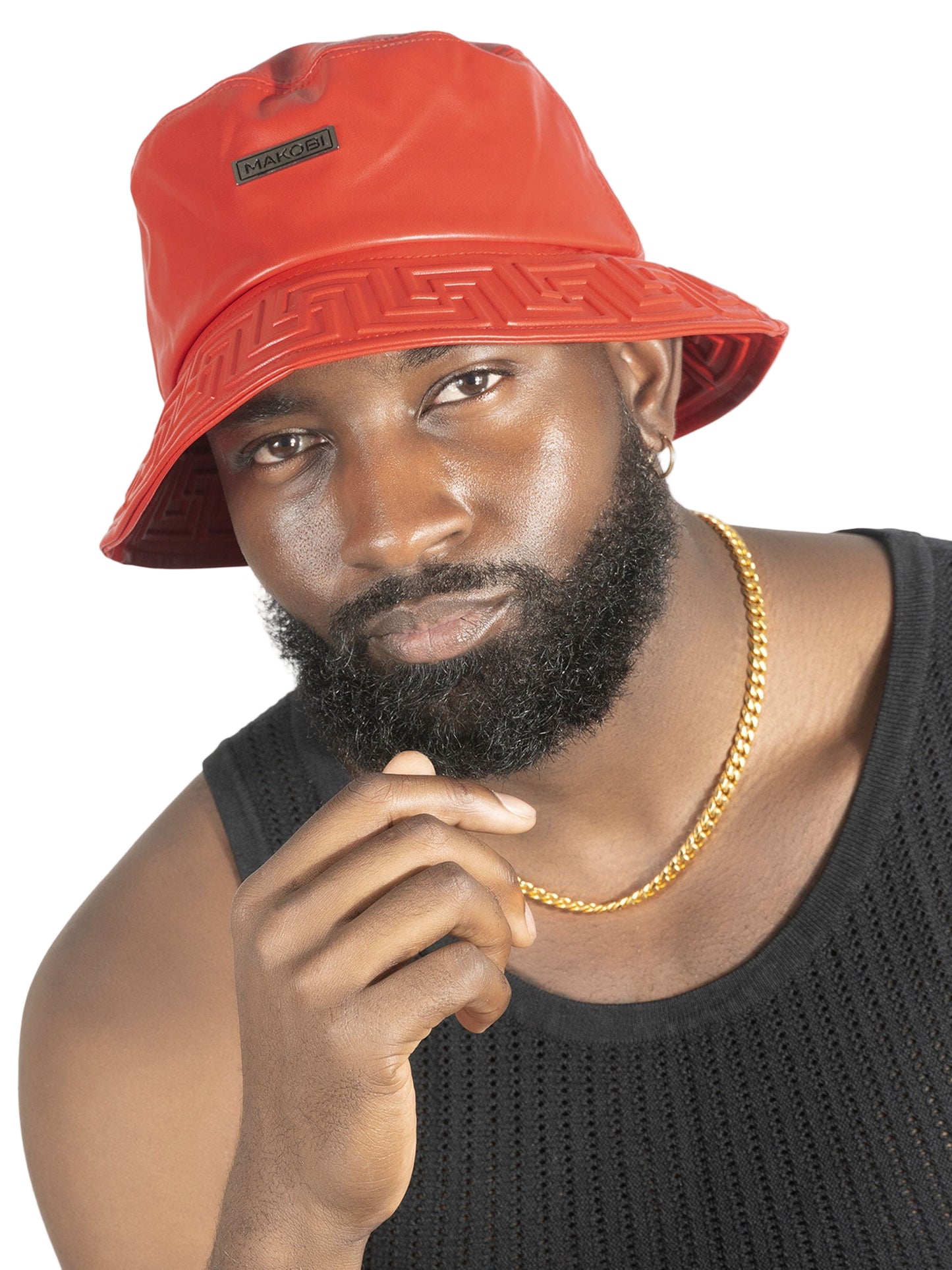 TEEK - M007 Romano Vegan L. Bucket Hat - Red HAT TEEK MJ
