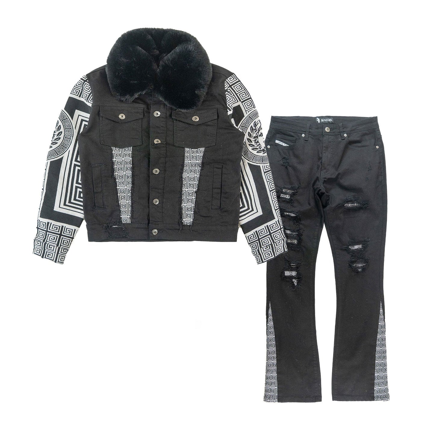 TEEK - M1054 Sartoni Denim Jacket - Black( NOT SOLD SEPARATELY - BUNDLE with M1954) SET TEEK MJ