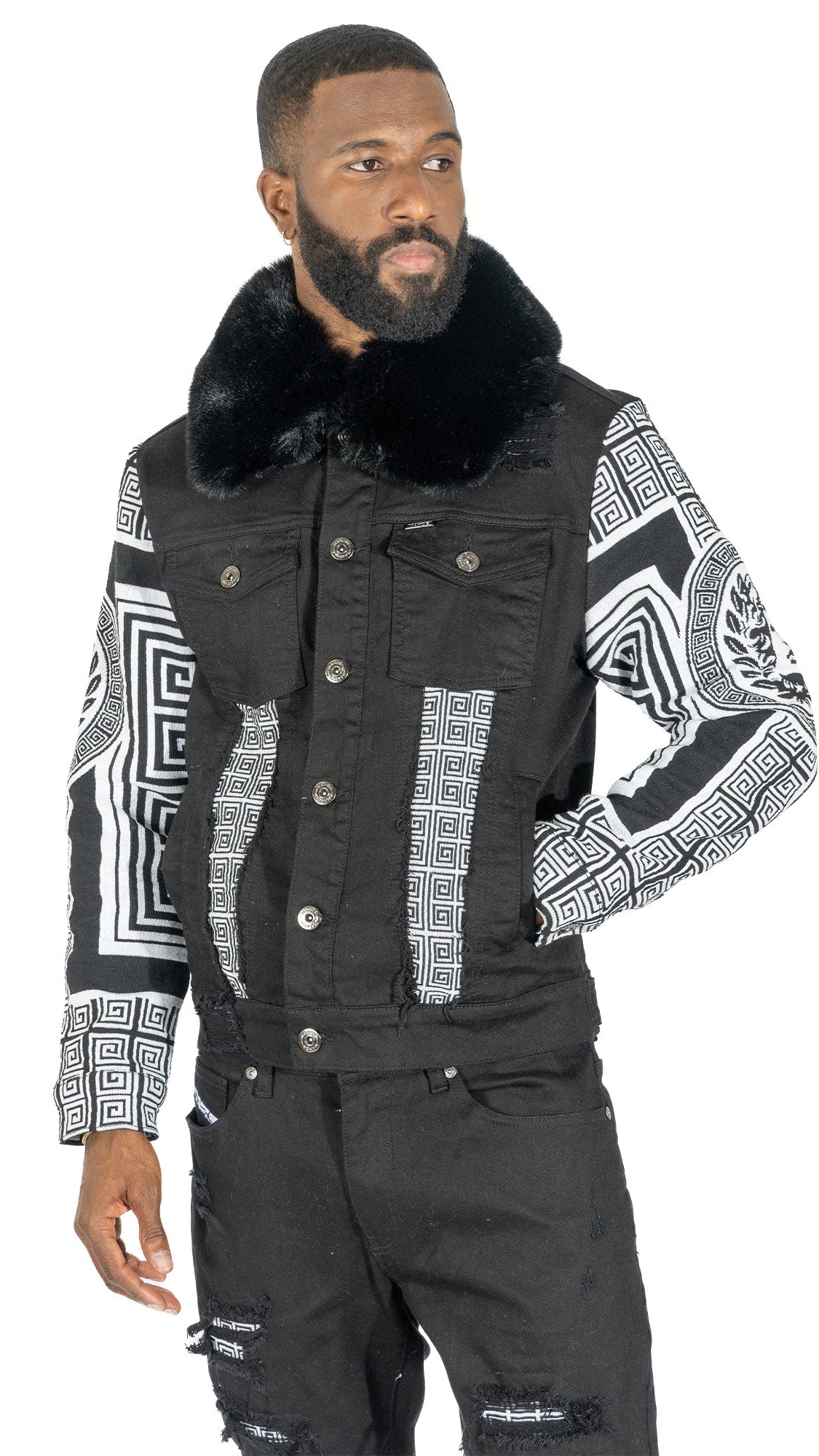 TEEK - M1054 Sartoni Denim Jacket - Black( NOT SOLD SEPARATELY - BUNDLE with M1954) SET TEEK MJ