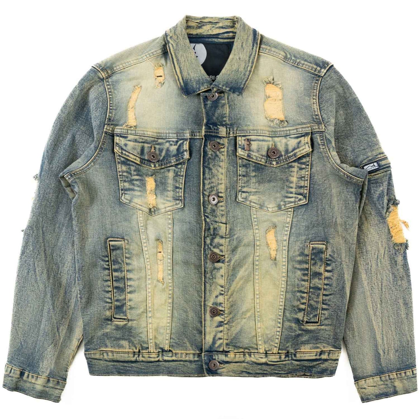 M1079 Moreli Denim Jacket - Dirt Denim Sets Makobi Jeans USA