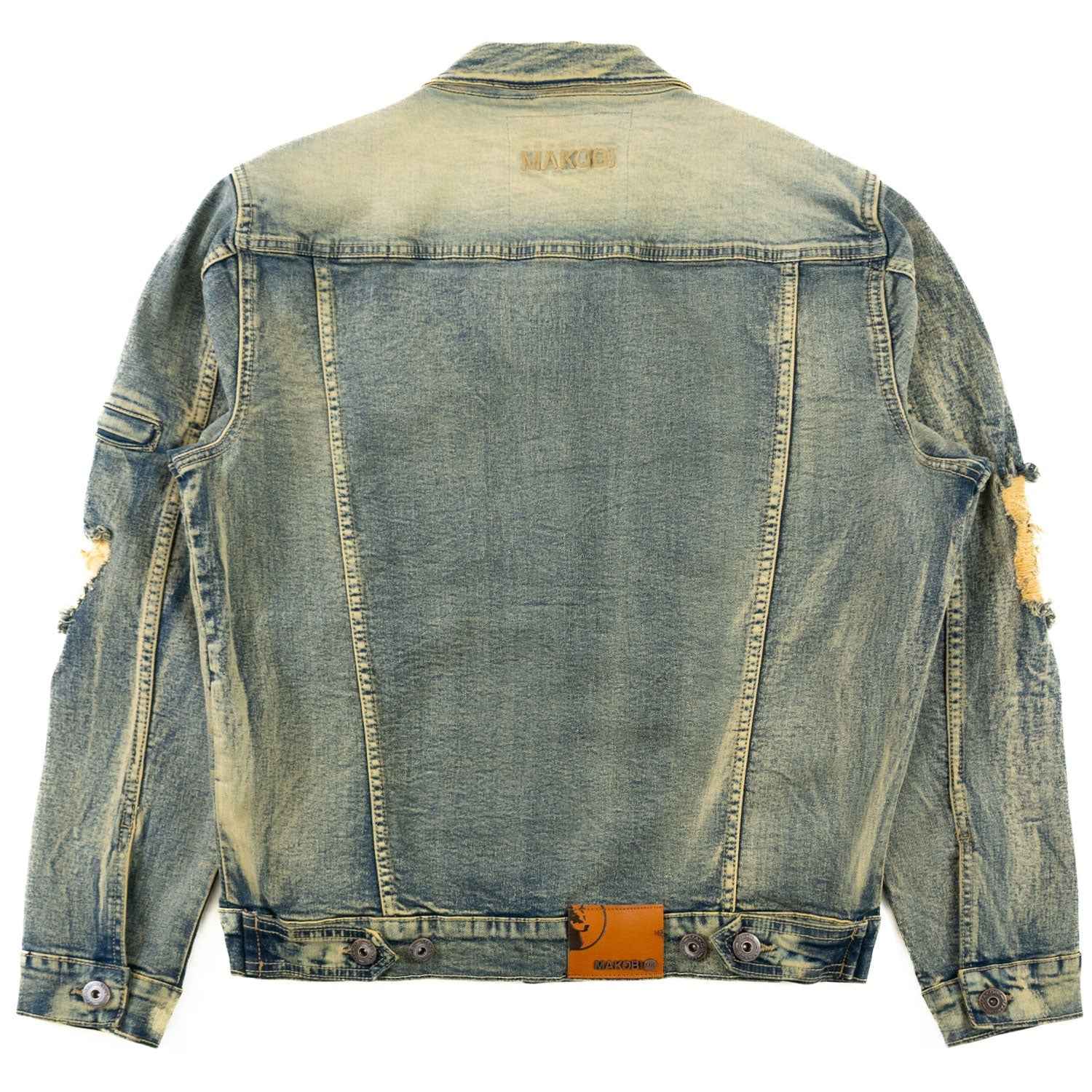 M1079 Moreli Denim Jacket - Dirt Denim Sets Makobi Jeans USA