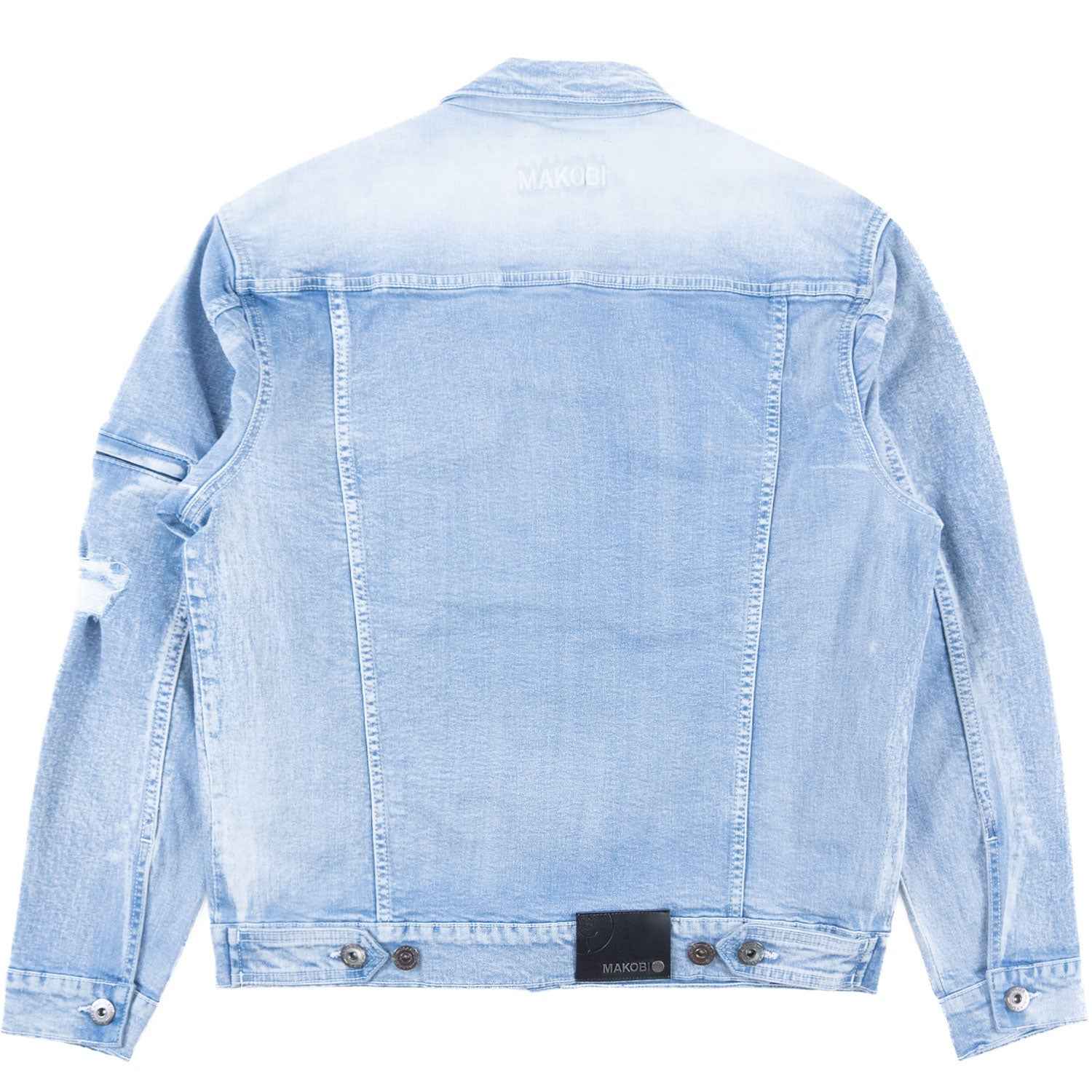 M1079 Moreli Denim Jacket - Light Wash Denim Sets Makobi Jeans USA