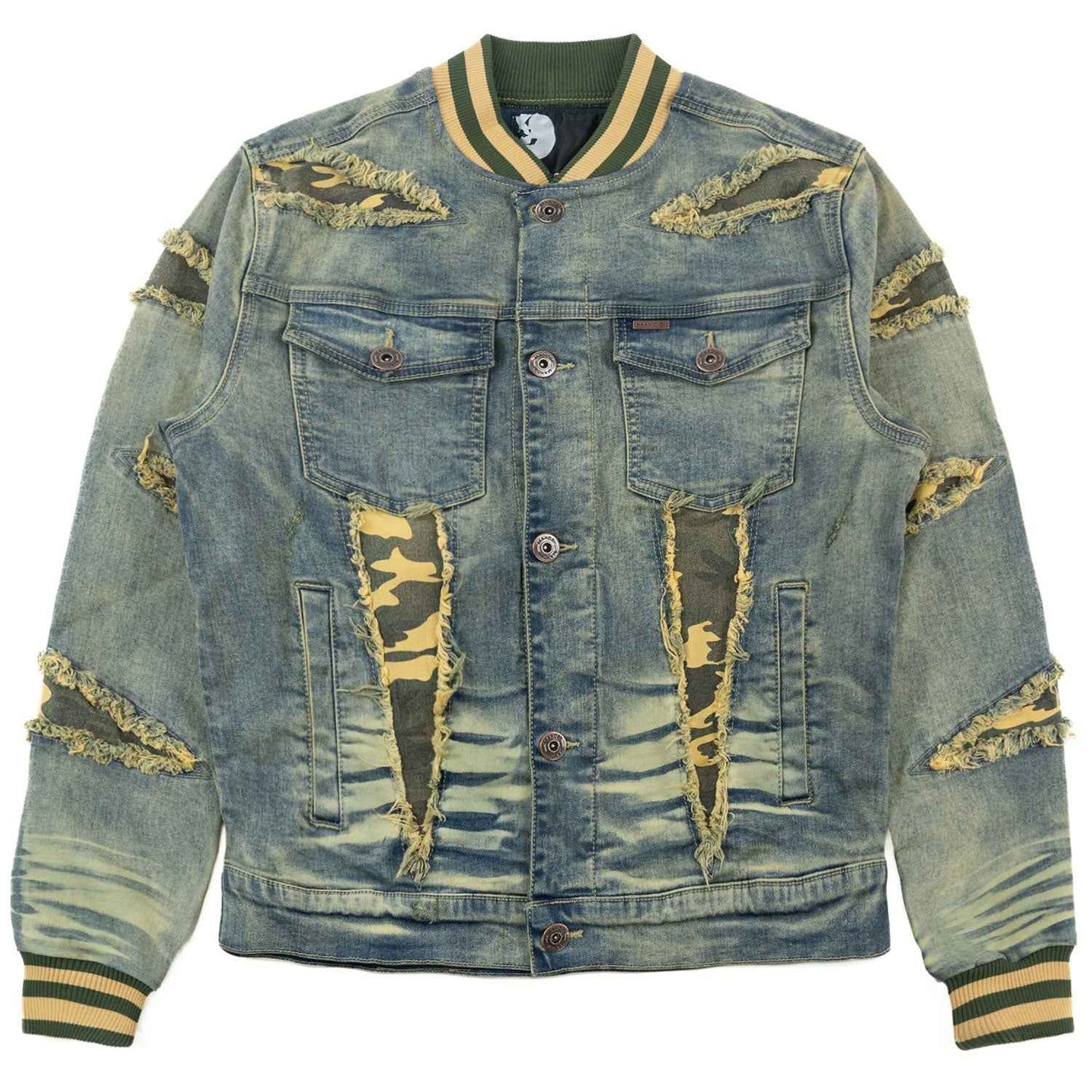 M1097 Sassari Denim Jacket - Dirt Denim Sets Makobi Jeans USA