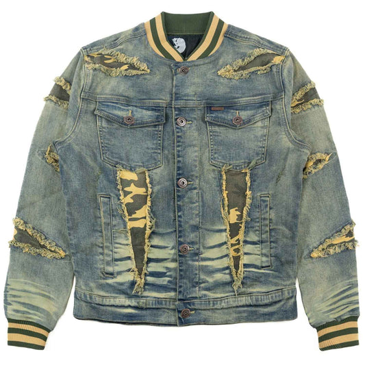 M1097 Sassari Denim Jacket - Dirt Denim Sets Makobi Jeans USA