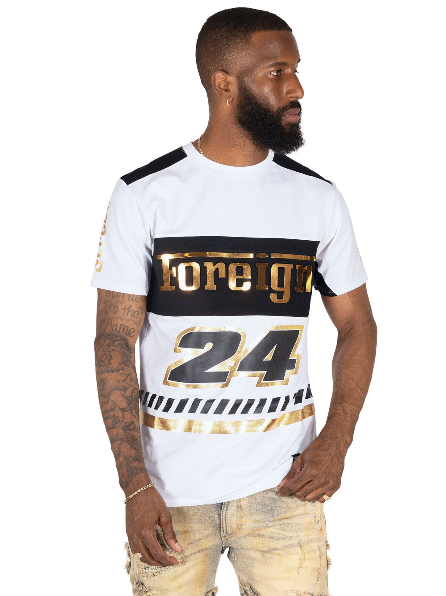 TEEK - M133 Makobi Foreign Tee - White Black TOPS TEEK MJ