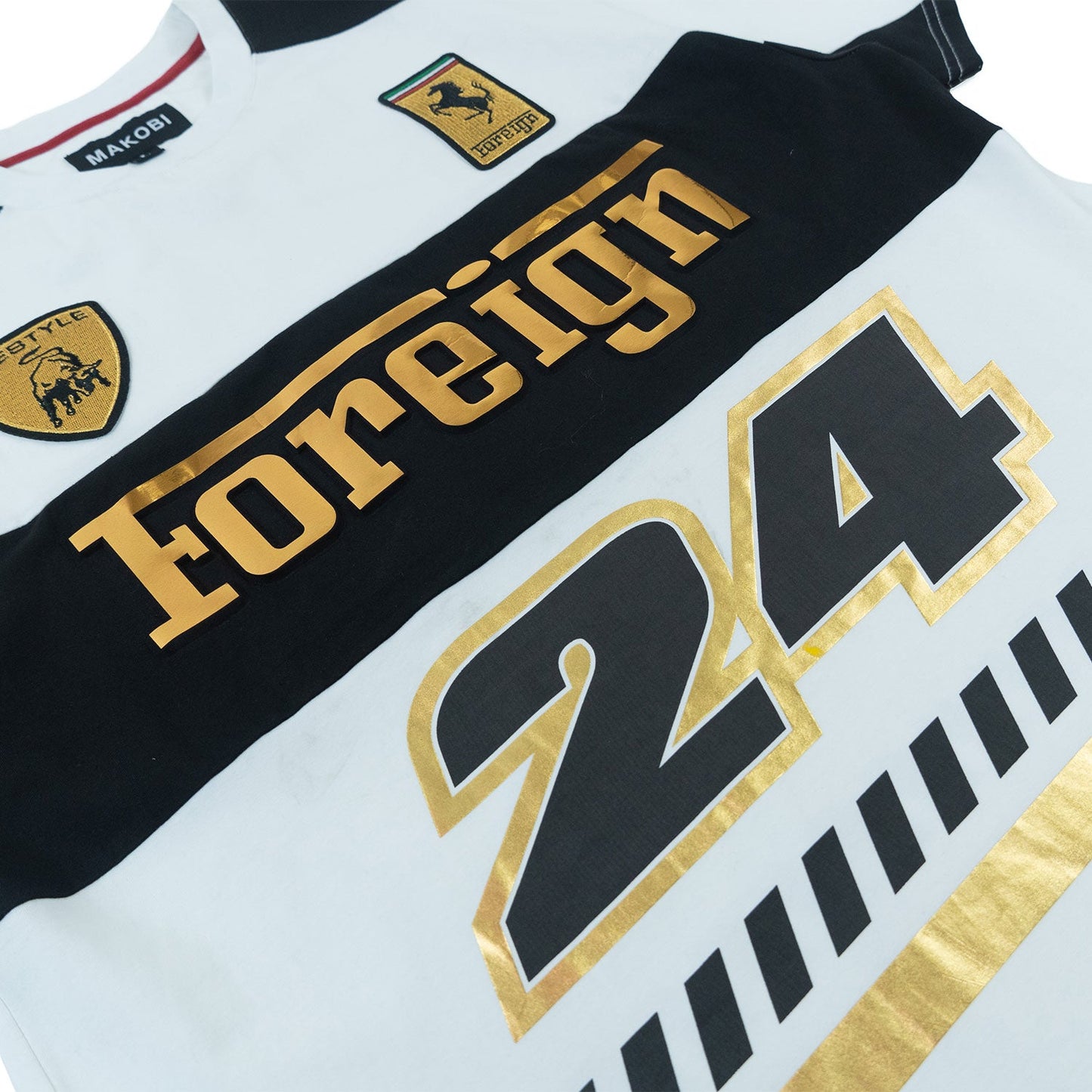 TEEK - M133 Makobi Foreign Tee - White Black TOPS TEEK MJ