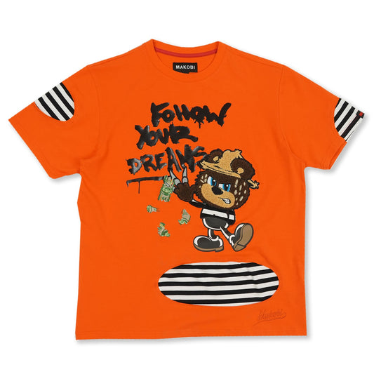 TEEK - M135 Follow Your Dream Tee - Orange TOPS TEEK MJ S ORANGE