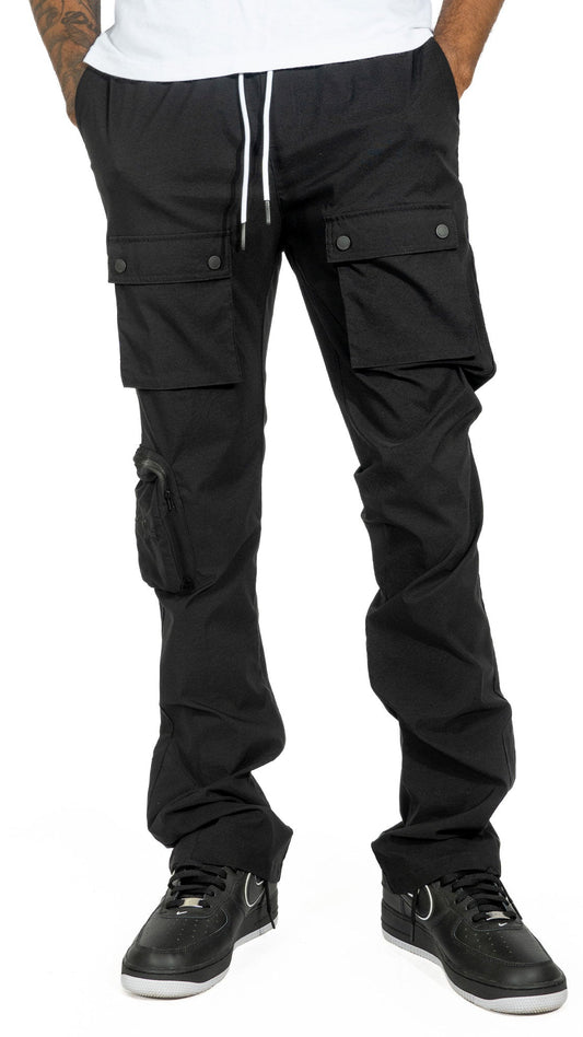 TEEK - M1625 Sartoni Nylon Stacked Pants - Black PANTS TEEK MJ