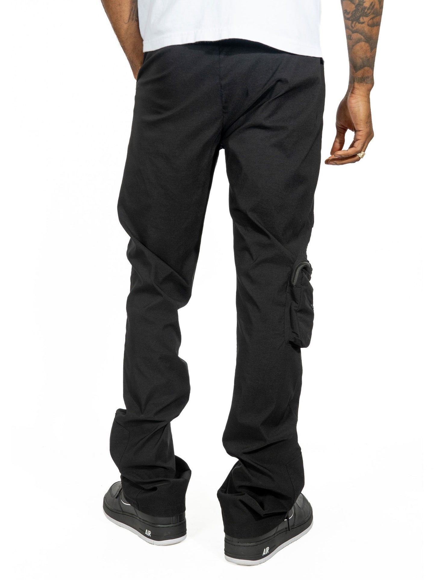 TEEK - M1625 Sartoni Nylon Stacked Pants - Black PANTS TEEK MJ