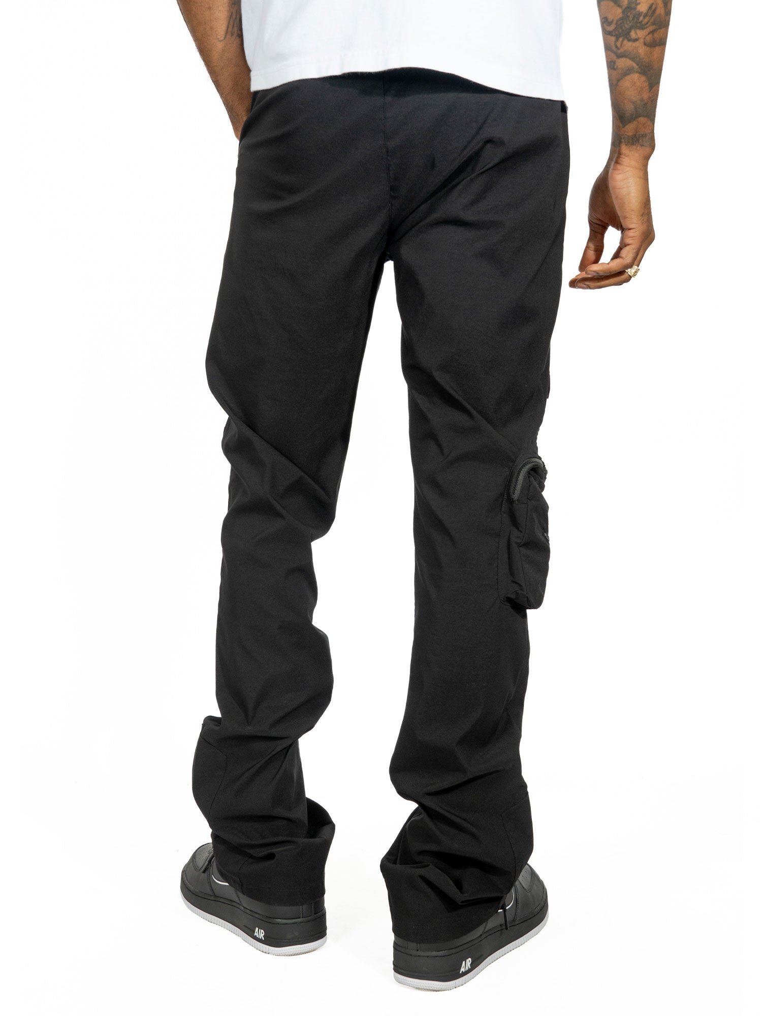 TEEK - M1625 Sartoni Nylon Stacked Pants - Black PANTS TEEK MJ