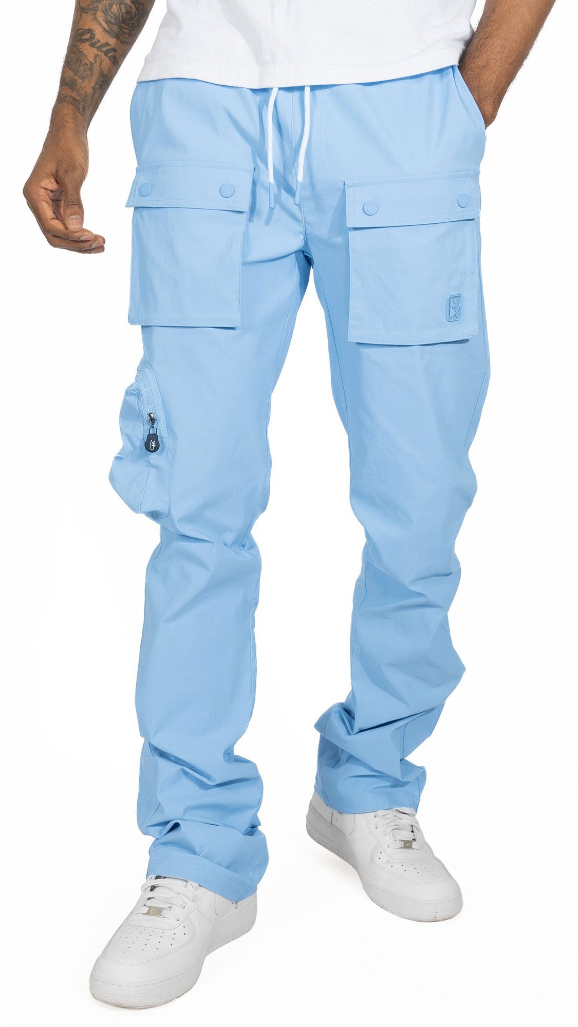 TEEK - M1625 Sartoni Nylon Stacked Pants - Blue PANTS TEEK MJ