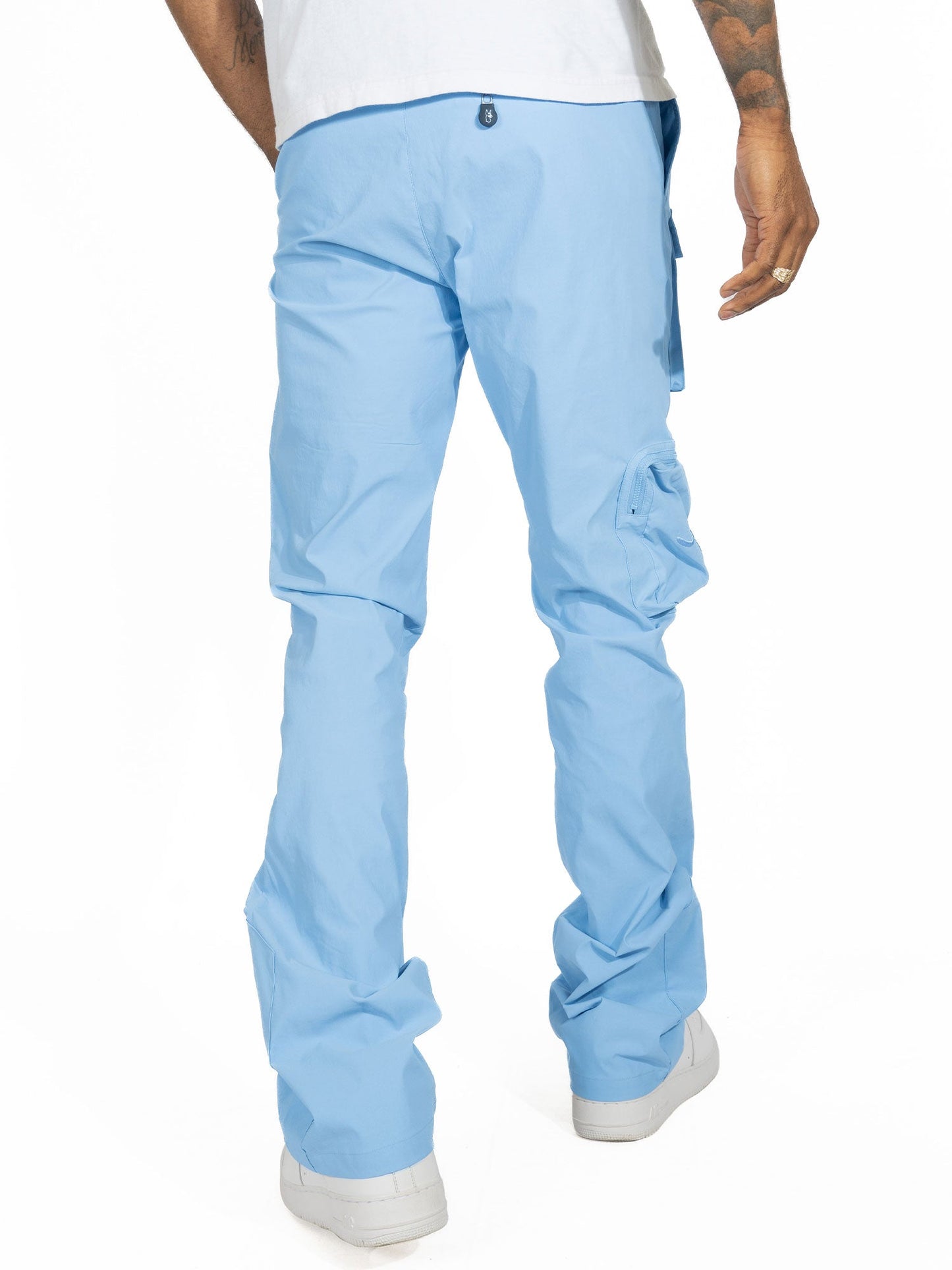 TEEK - M1625 Sartoni Nylon Stacked Pants - Blue PANTS TEEK MJ