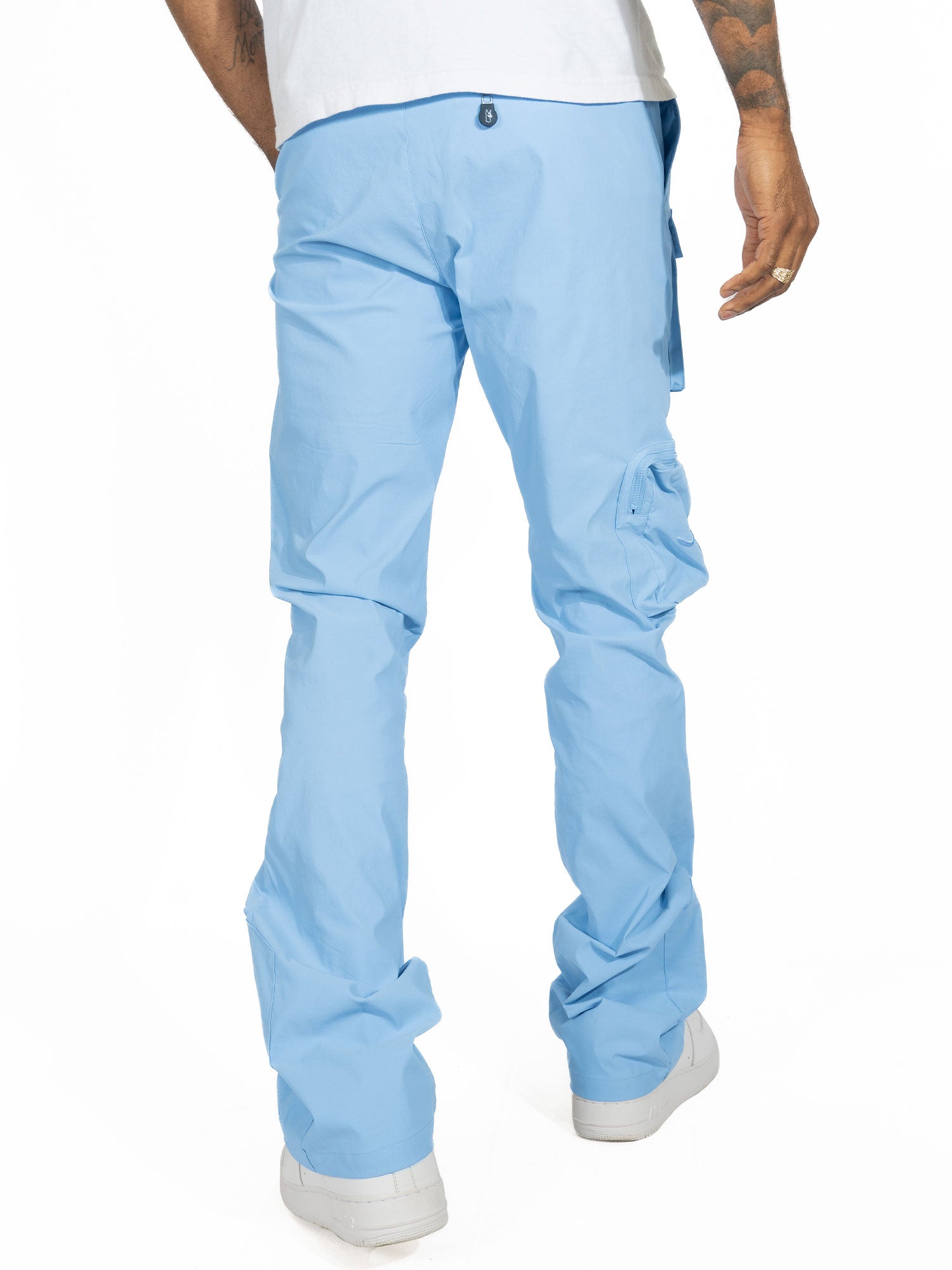 TEEK - M1625 Sartoni Nylon Stacked Pants - Blue PANTS TEEK MJ