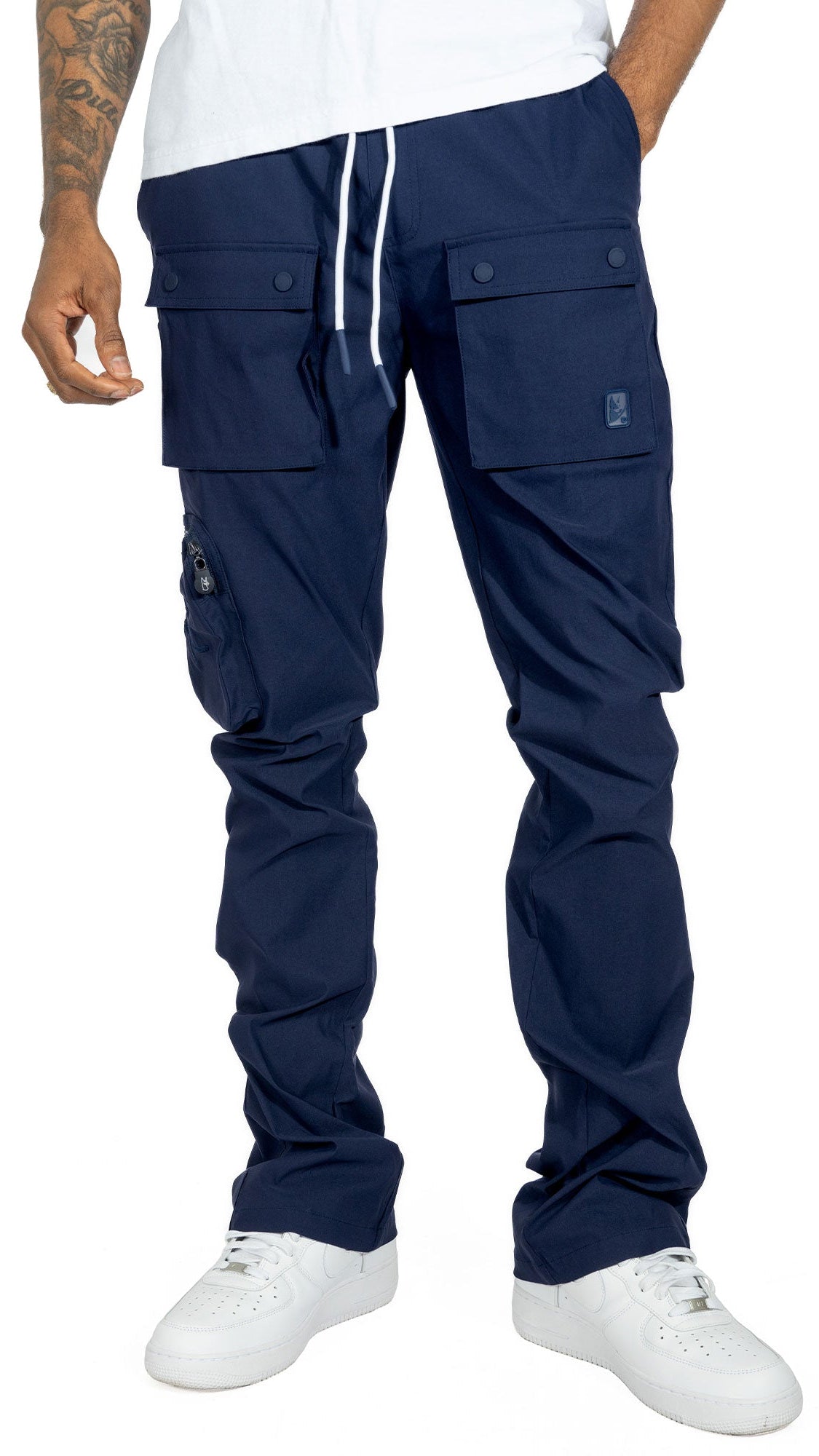 TEEK - M1625 Sartoni Nylon Stacked Pants - Navy PANTS TEEK MJ