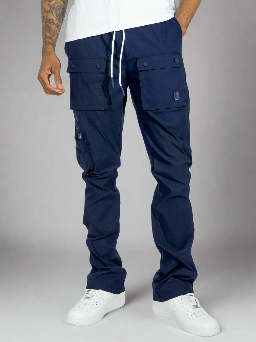 TEEK - M1625 Sartoni Nylon Stacked Pants - Navy PANTS TEEK MJ