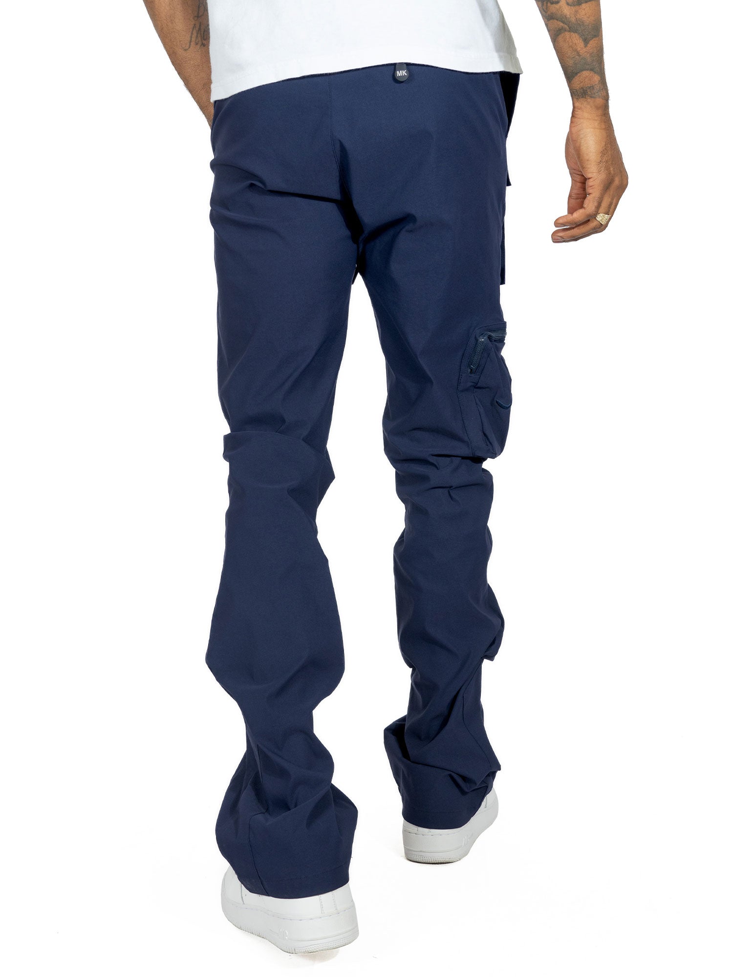 TEEK - M1625 Sartoni Nylon Stacked Pants - Navy PANTS TEEK MJ