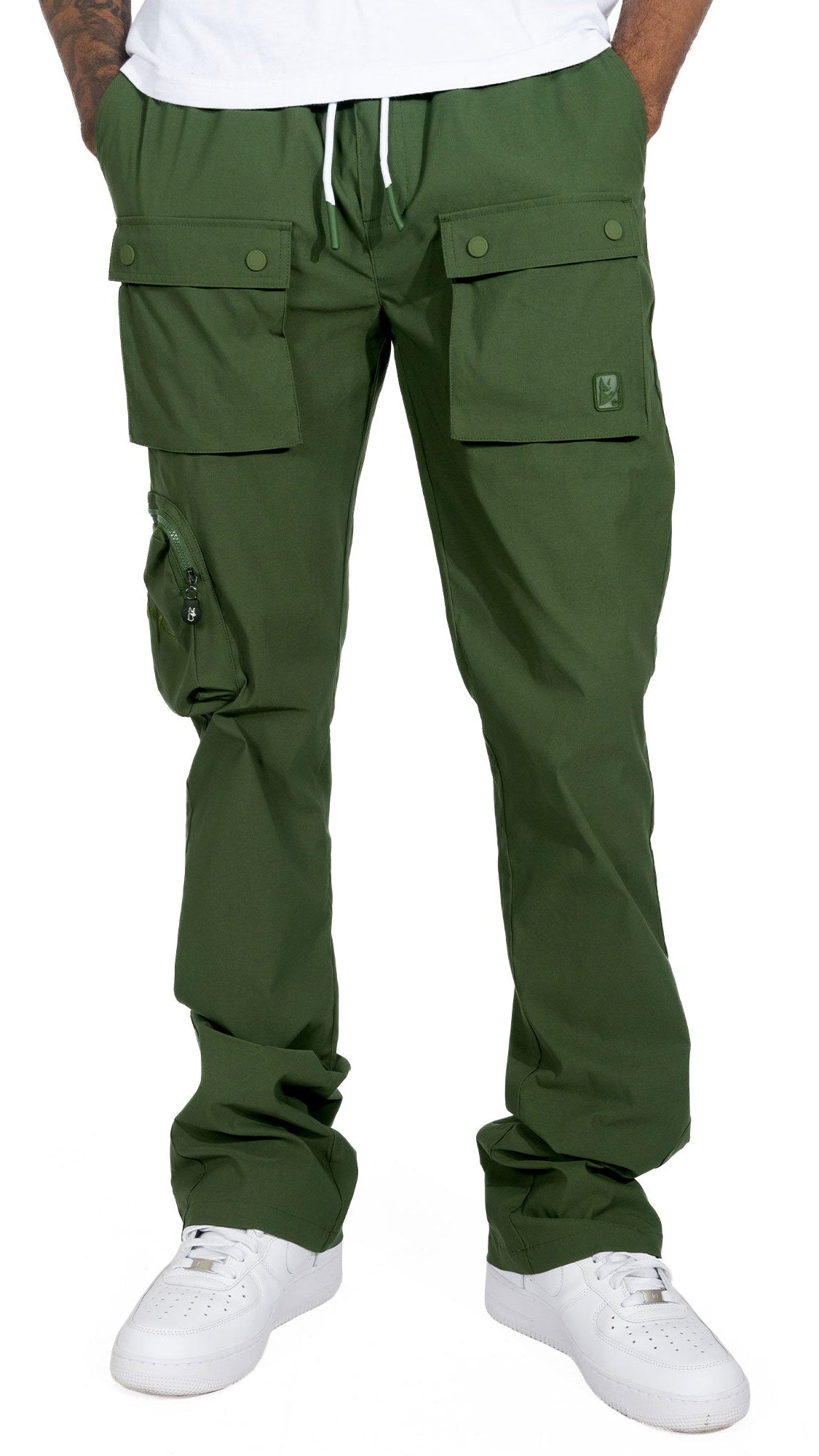 TEEK - M1625 Sartoni Nylon Stacked Pants - Dark Olive PANTS TEEK MJ