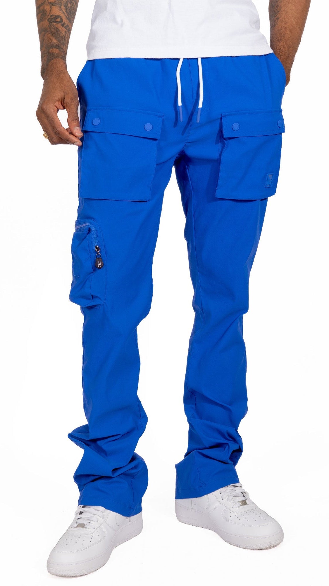 TEEK - M1625 Sartoni Nylon Stacked Pants - Royal PANTS TEEK MJ