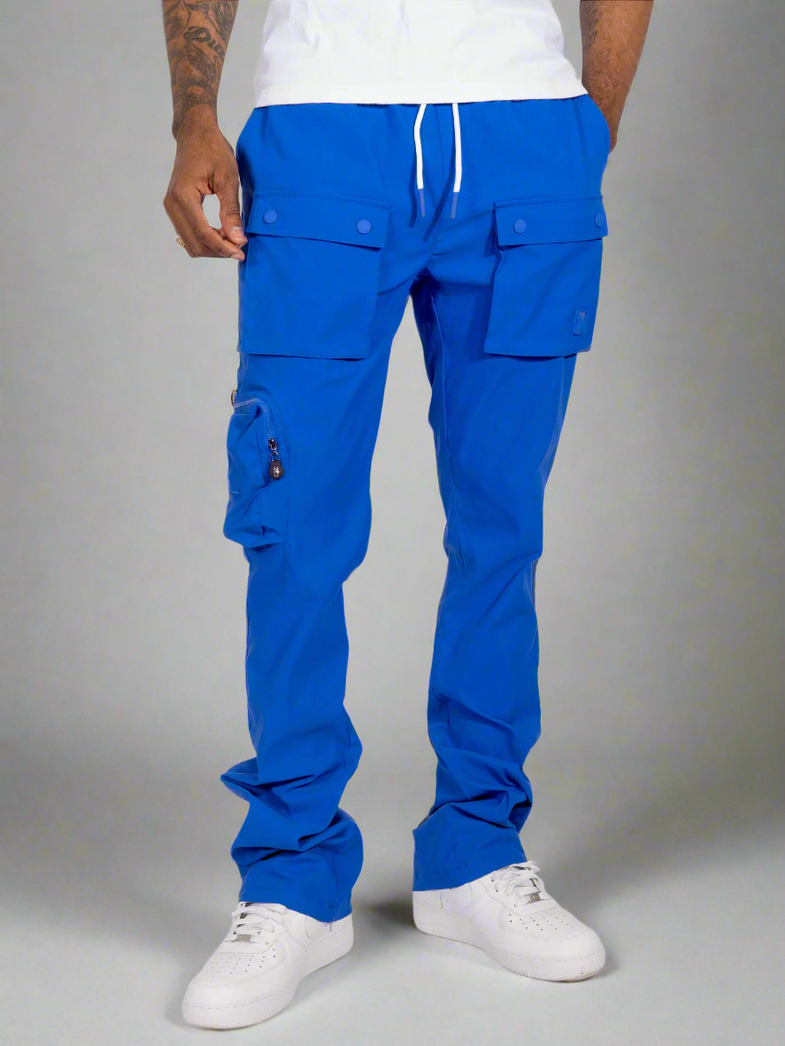 TEEK - M1625 Sartoni Nylon Stacked Pants - Royal PANTS TEEK MJ