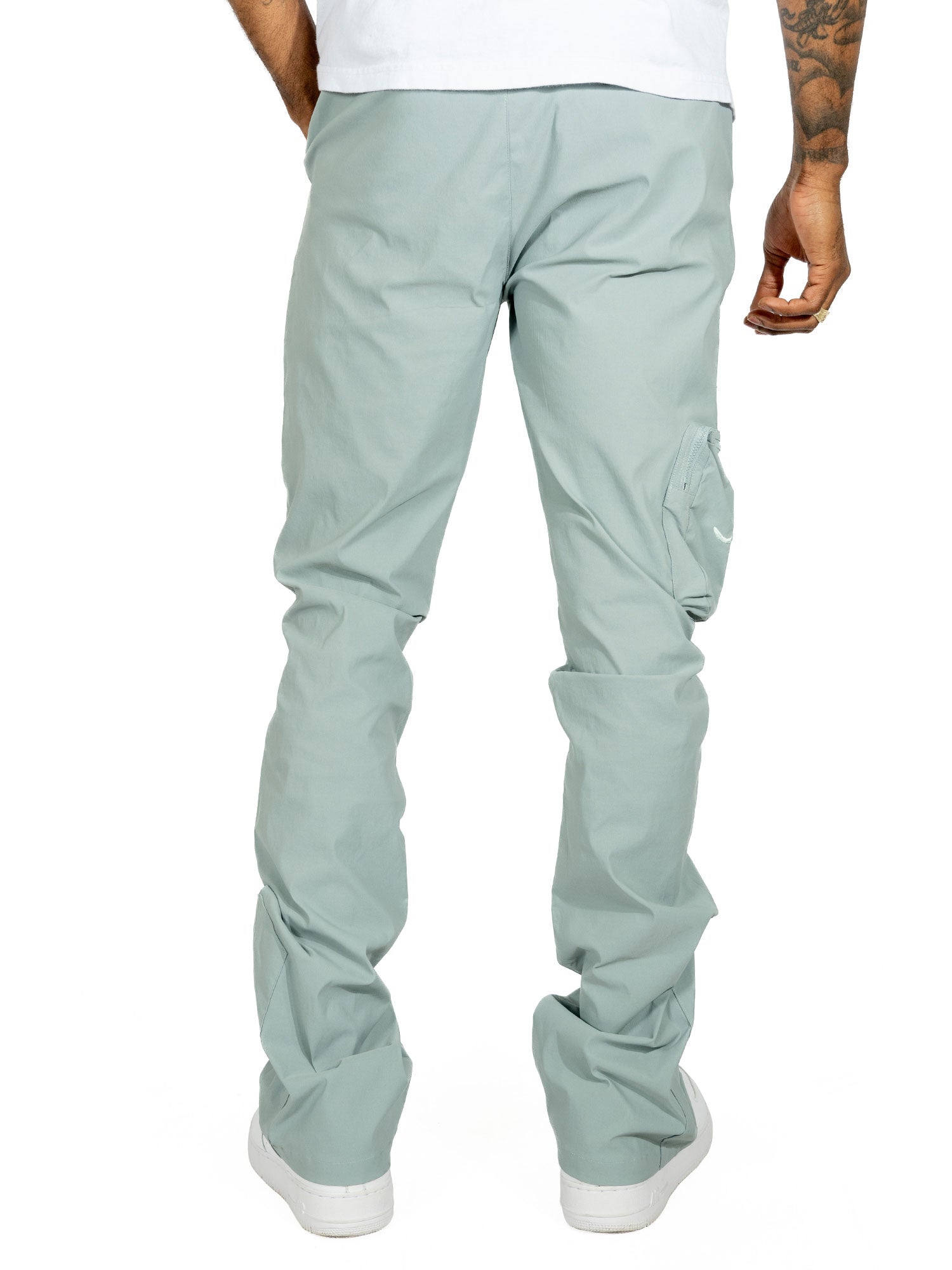 TEEK - M1625 Sartoni Nylon Stacked Pants - Teal PANTS TEEK MJ