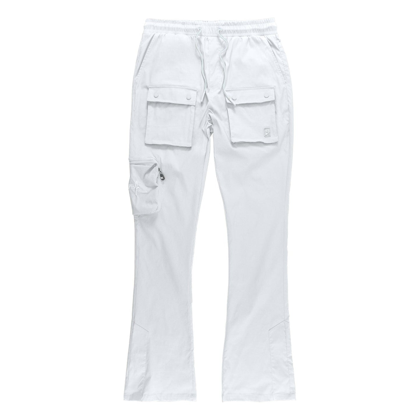 TEEK - M1625 Sartoni Nylon Stacked Pants - White PANTS TEEK MJ S WHITE