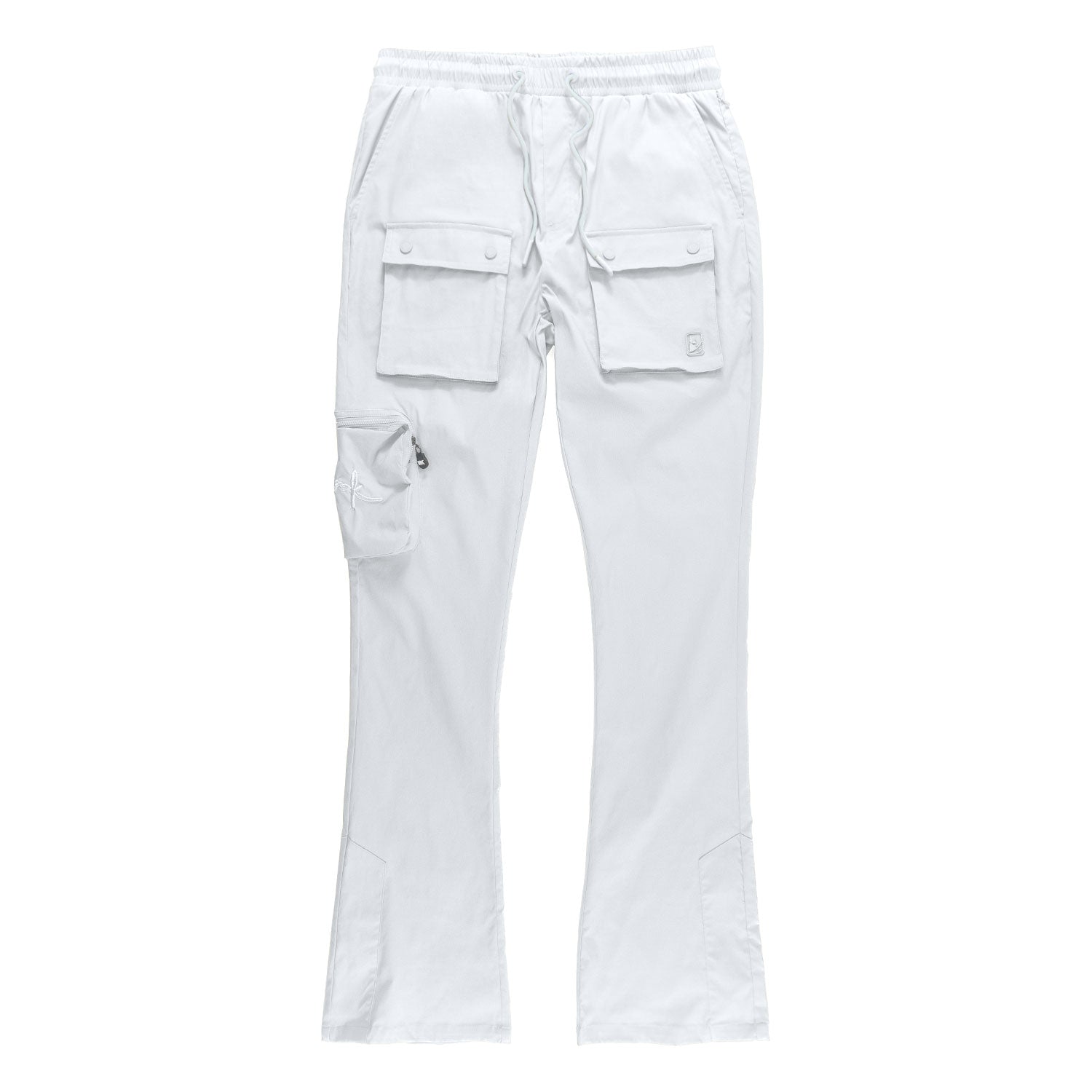 TEEK - M1625 Sartoni Nylon Stacked Pants - White PANTS TEEK MJ S WHITE