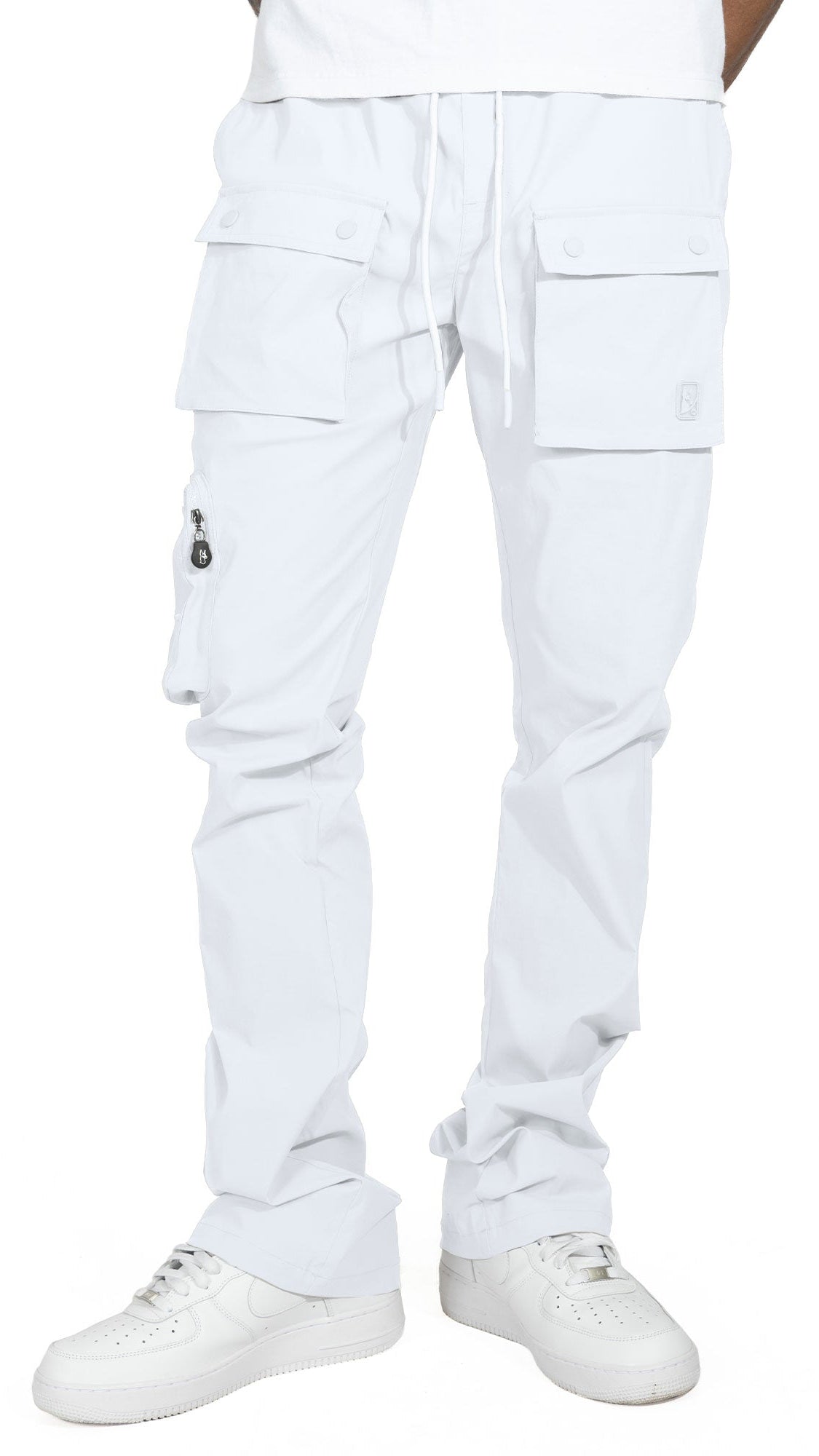 TEEK - M1625 Sartoni Nylon Stacked Pants - White PANTS TEEK MJ