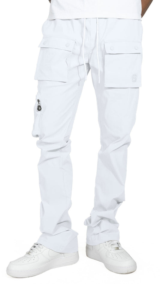 TEEK - M1625 Sartoni Nylon Stacked Pants - White PANTS TEEK MJ