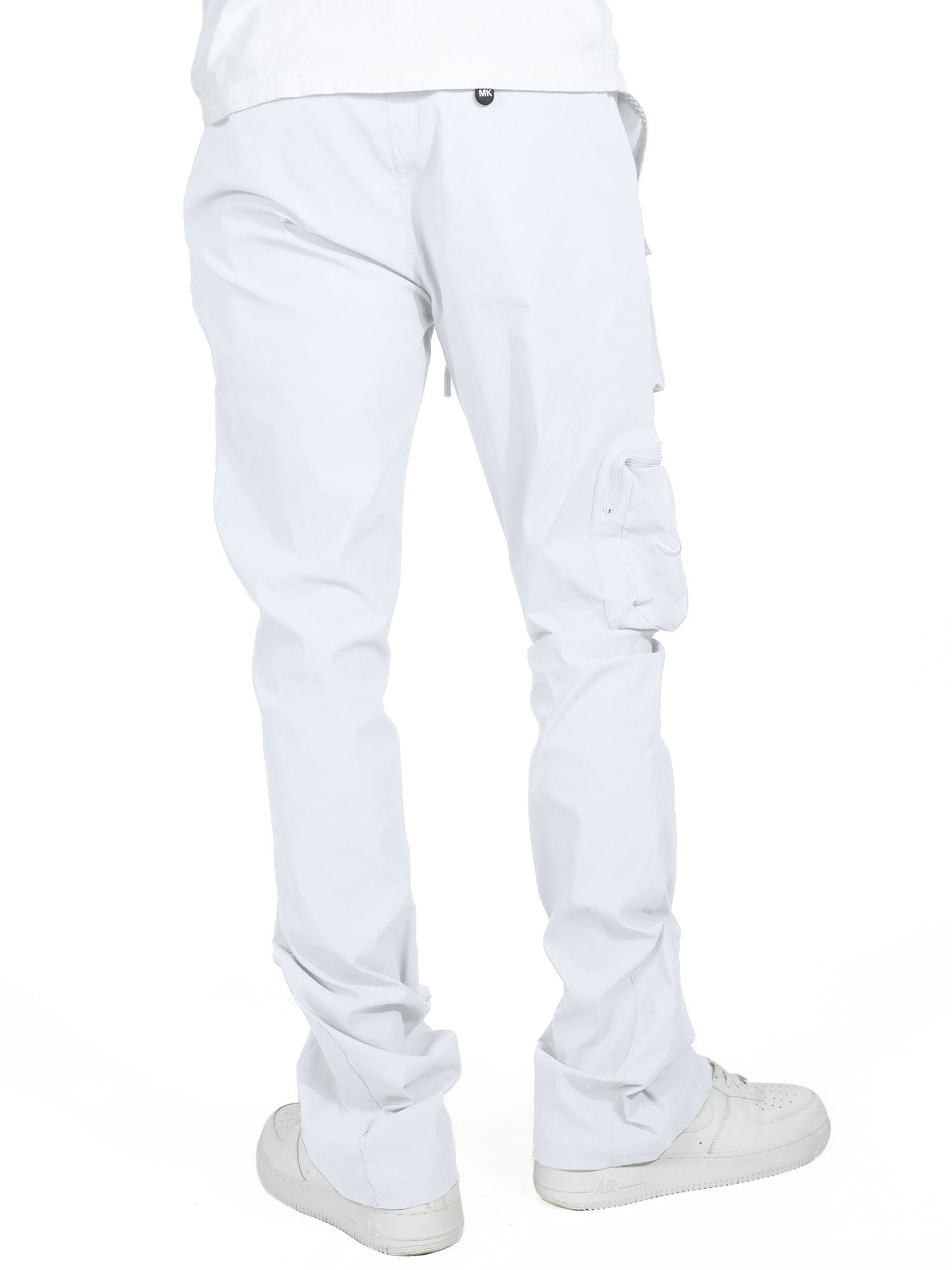 TEEK - M1625 Sartoni Nylon Stacked Pants - White PANTS TEEK MJ