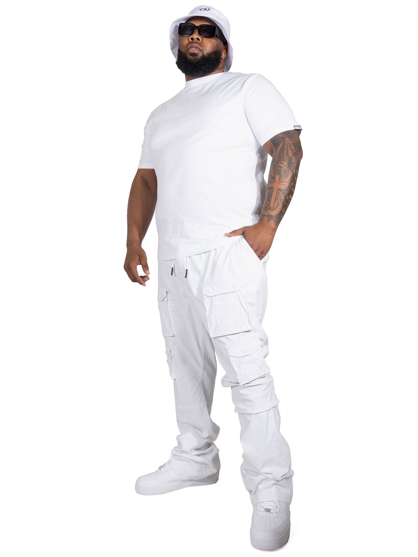 TEEK - M1625 Sartoni Nylon Stacked Pants - White PANTS TEEK MJ