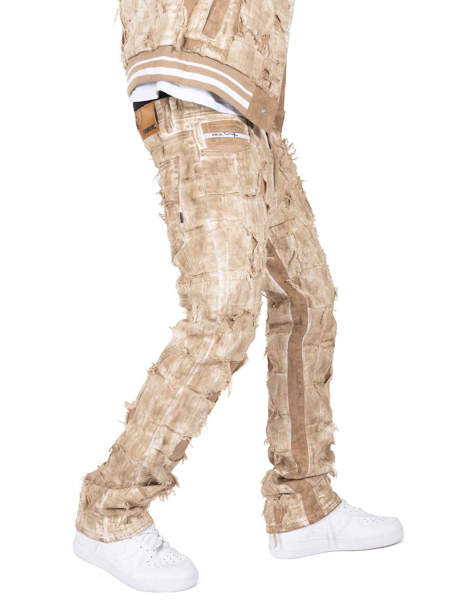 M1722 Positano Jeans - Khaki Sets Makobi Jeans USA