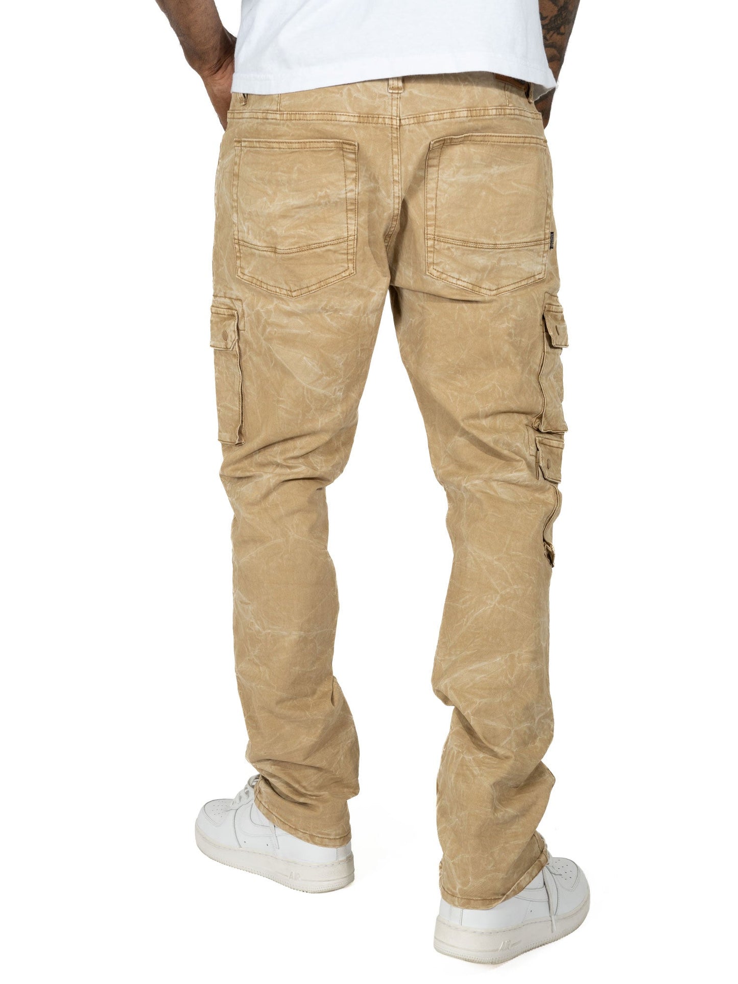 TEEK - M1737 Berteli Acid Cargo Pants - Mocha JEANS TEEK MJ