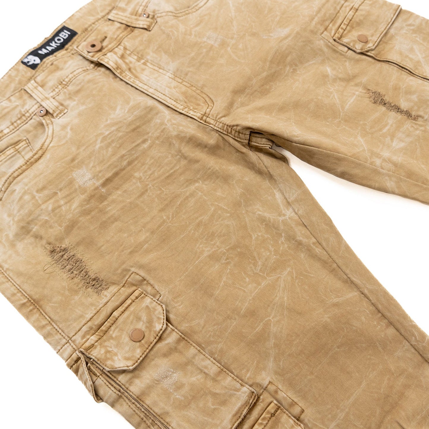 TEEK - M1737 Berteli Acid Cargo Pants - Mocha JEANS TEEK MJ
