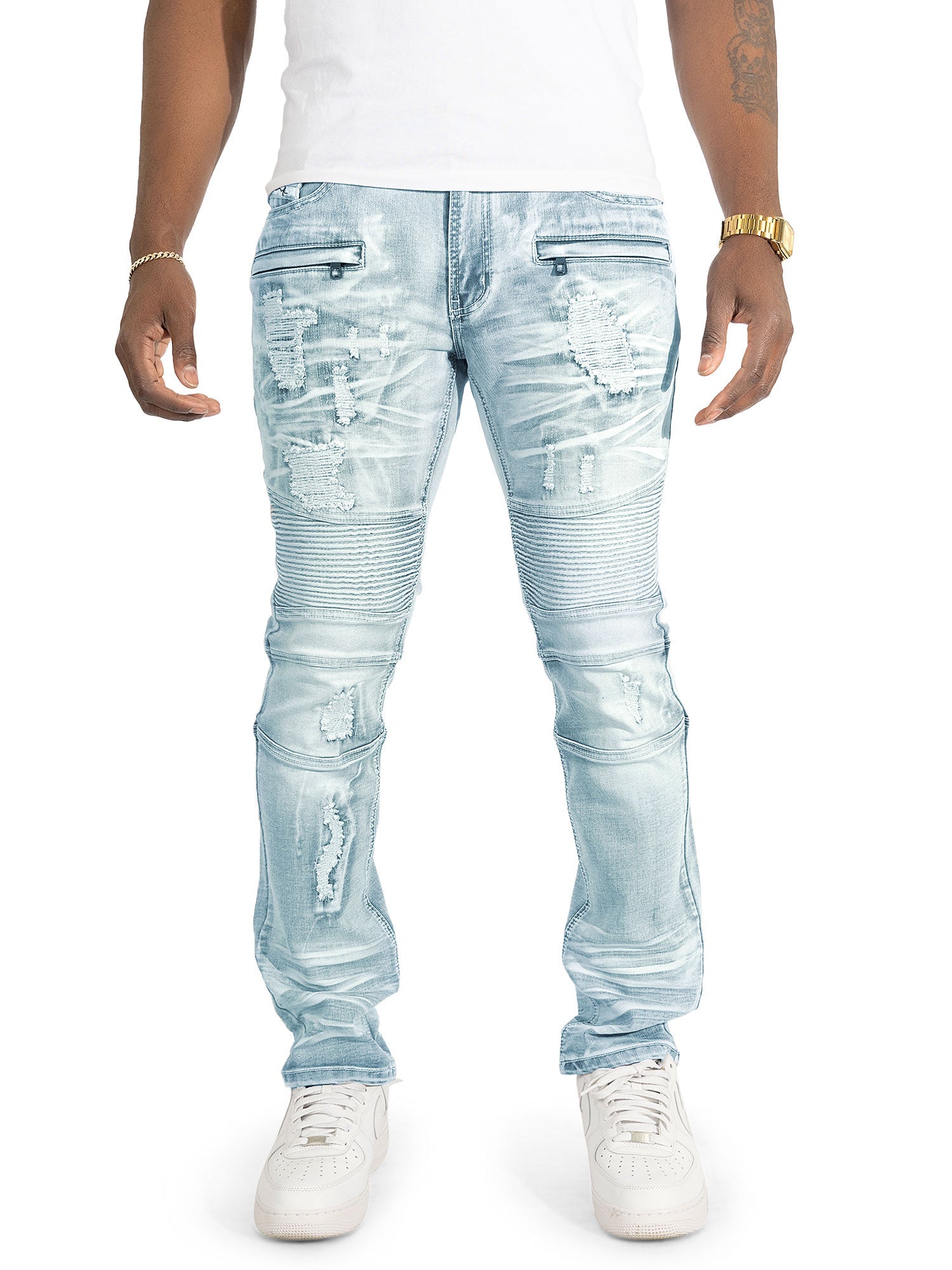 Jeans | M1786 Prado Biker Jeans Set of 3 JEANS Makobi Jeans USA