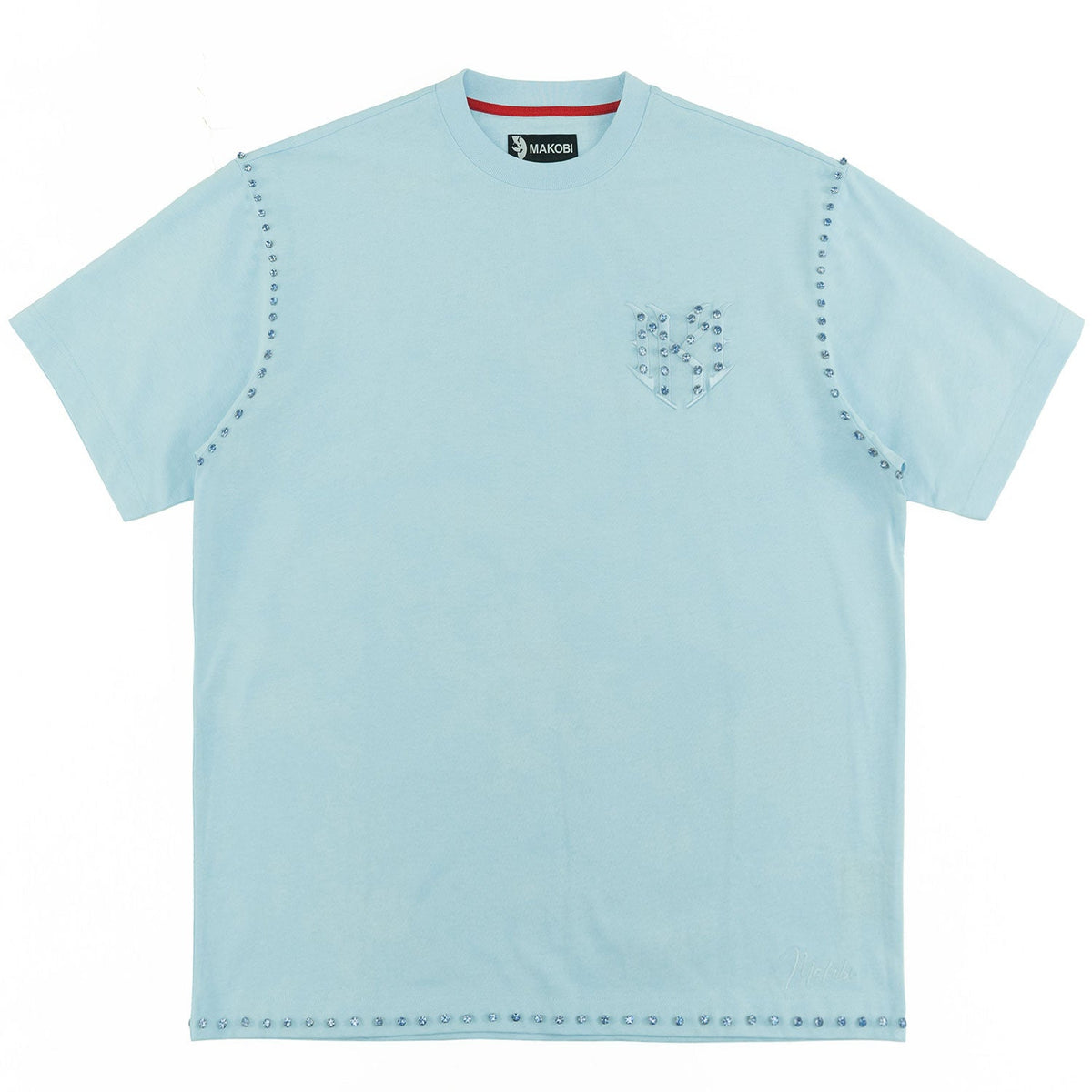 M183 Prada T-shirt - Blue T-shirt Makobi Jeans USA