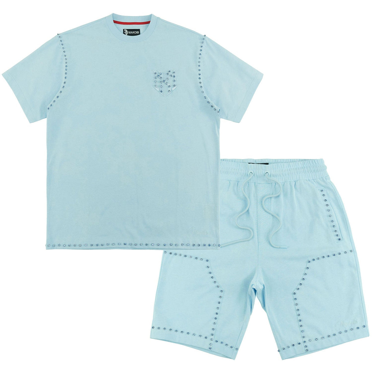 M183 Prada T-shirt - Blue T-shirt Makobi Jeans USA