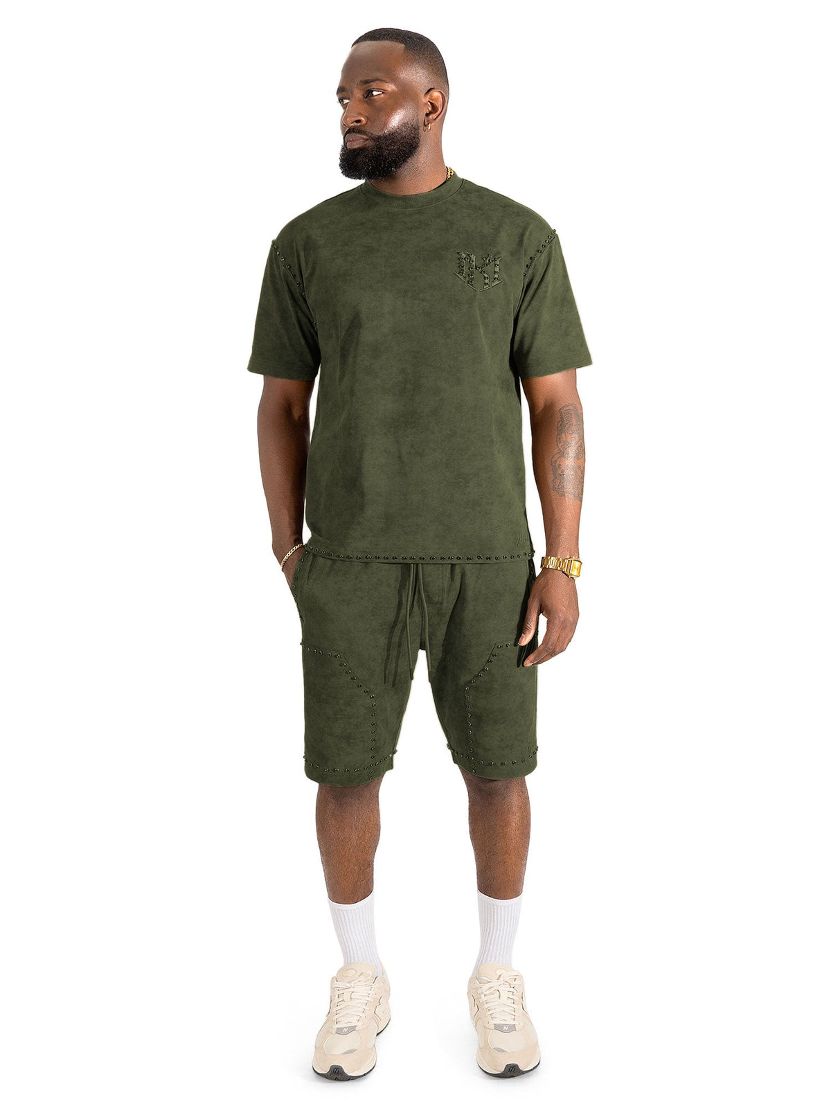 M183 Prada T-shirt - Olive T-shirt Makobi Jeans USA