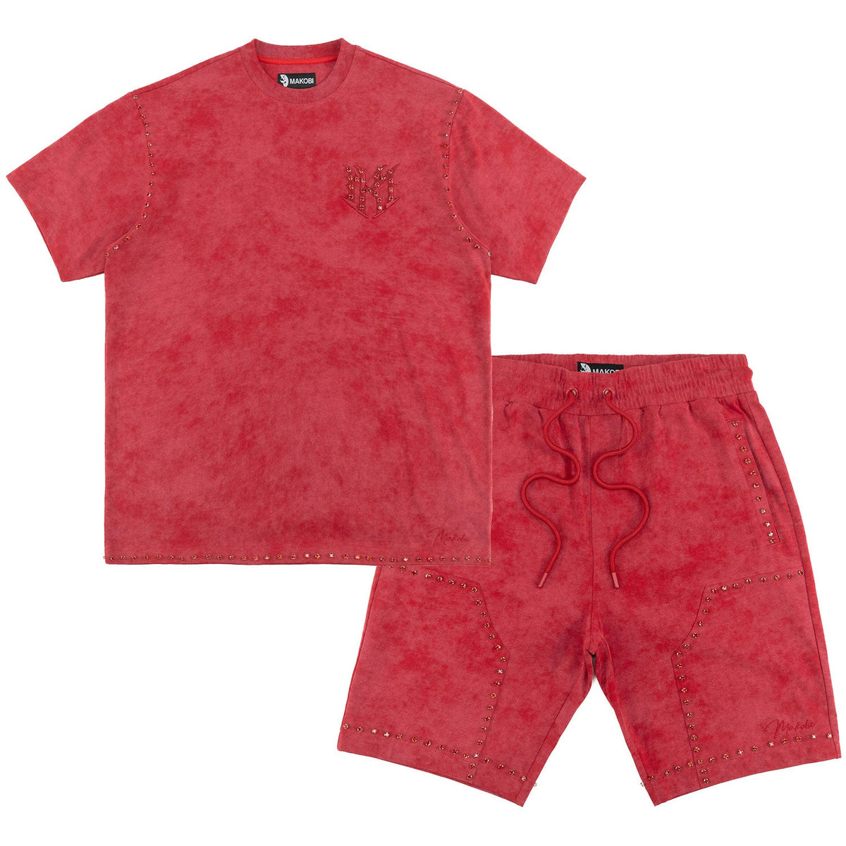 M683 Prada Shorts - Red Shorts Makobi Jeans USA