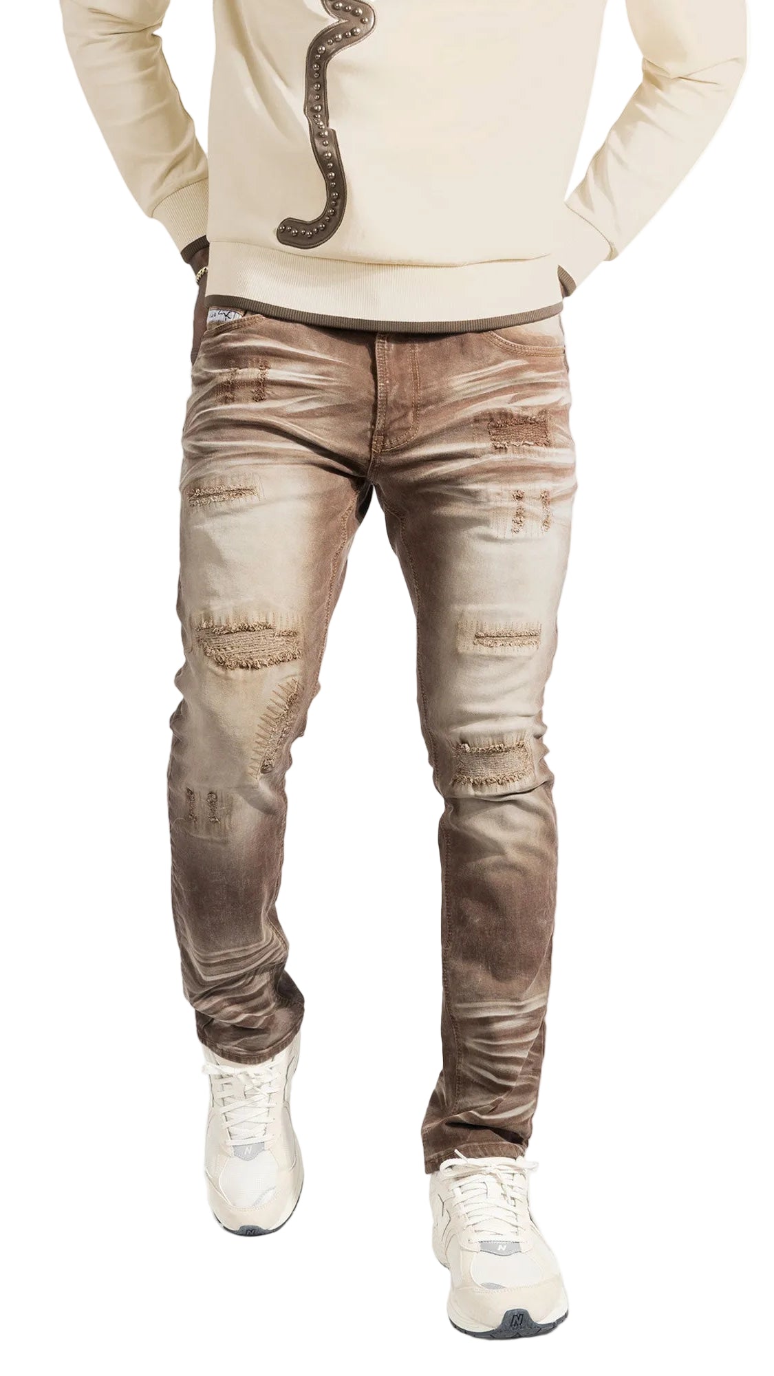 Pants | M1975 Lorenzo Jeans - Brown Jeans Makobi Jeans USA