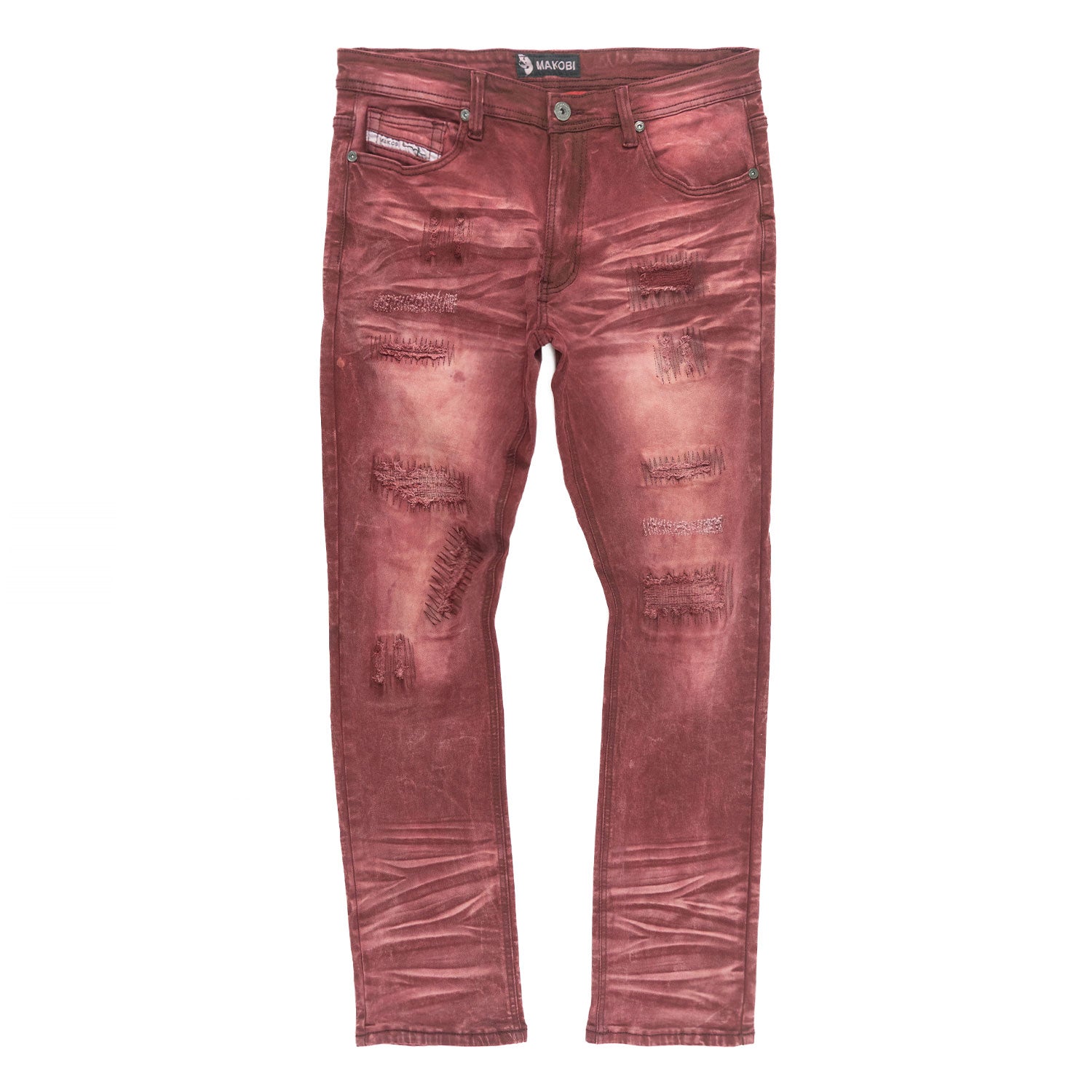 Pants | M1975 Lorenzo Jeans - Burgundy Jeans Makobi Jeans USA