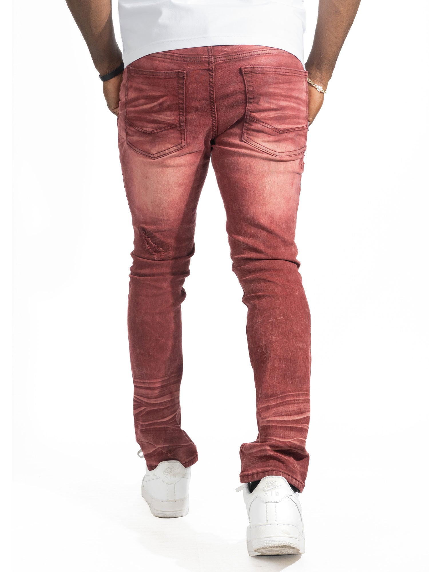 Pants | M1975 Lorenzo Jeans - Burgundy Jeans Makobi Jeans USA