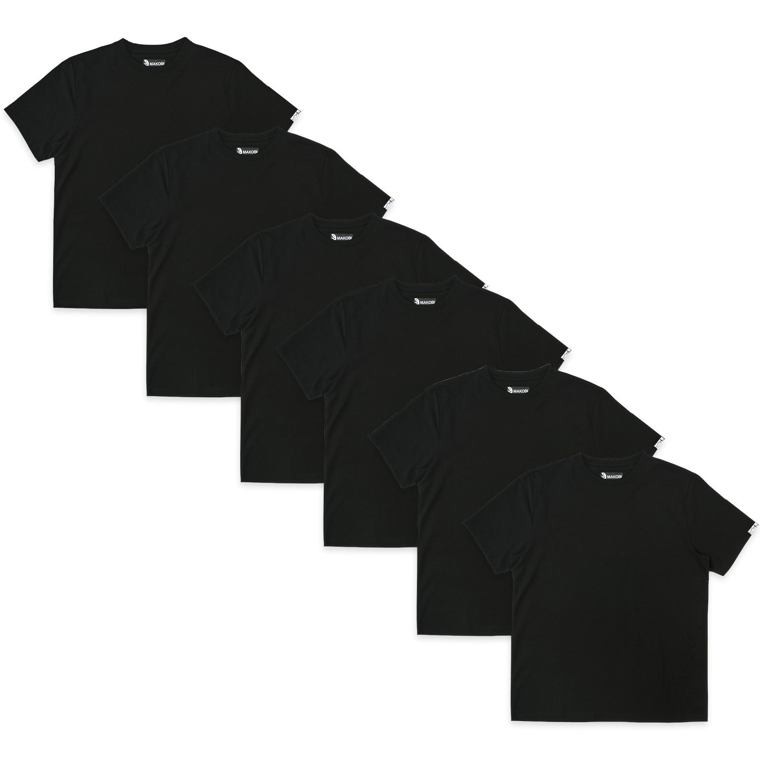 Tee | M303 Makobi Essentials Bundle of 6 - Black T-shirt Makobi Jeans USA