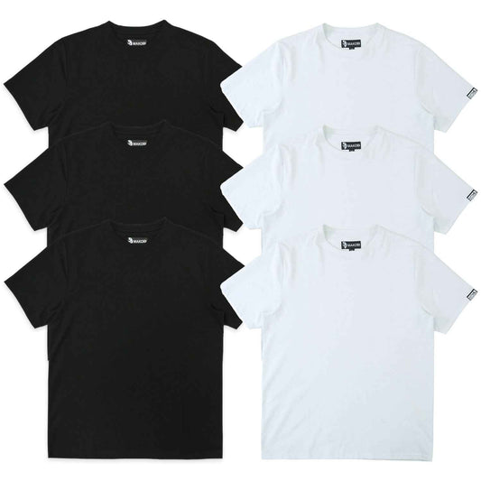 Tee | M303 Makobi Essentials Bundle of 6 - Black & White T-shirt Makobi Jeans USA