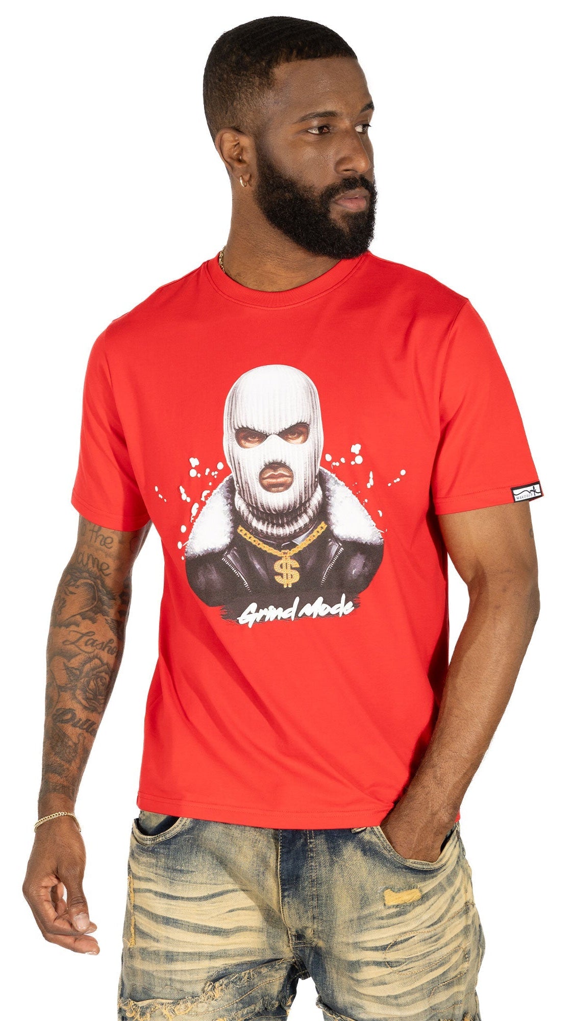 TEEK - M332 Grind Mode Tee - Red TOPS TEEK MJ M RED