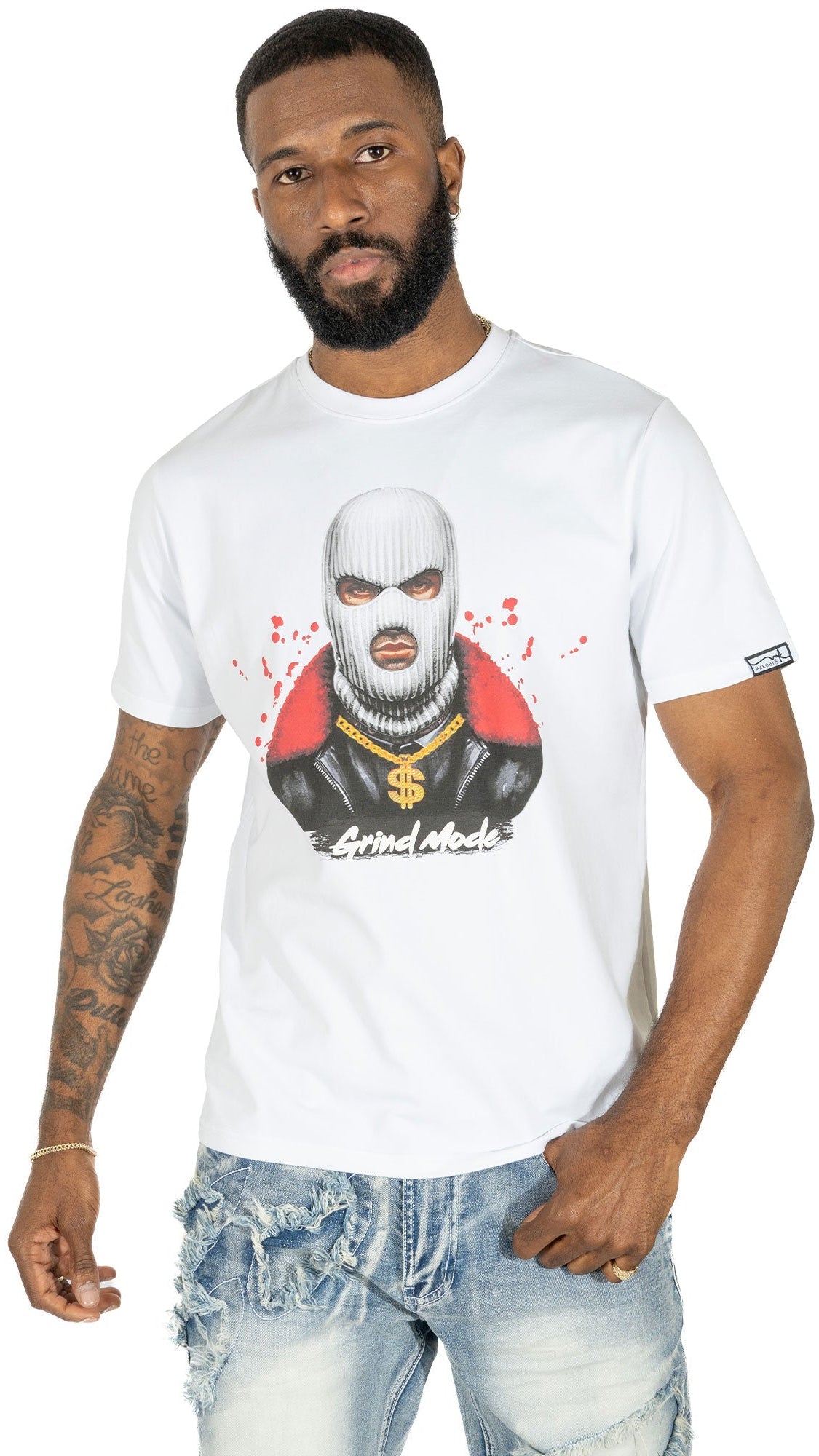 TEEK - M332 Grind Mode Tee - White TOPS TEEK MJ