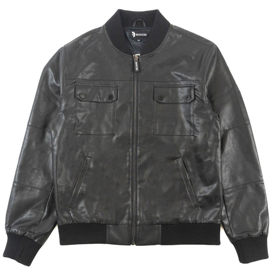 TEEK - M4107 Romano Bomber Vegan Leather Jacket JACKET TEEK MJ M