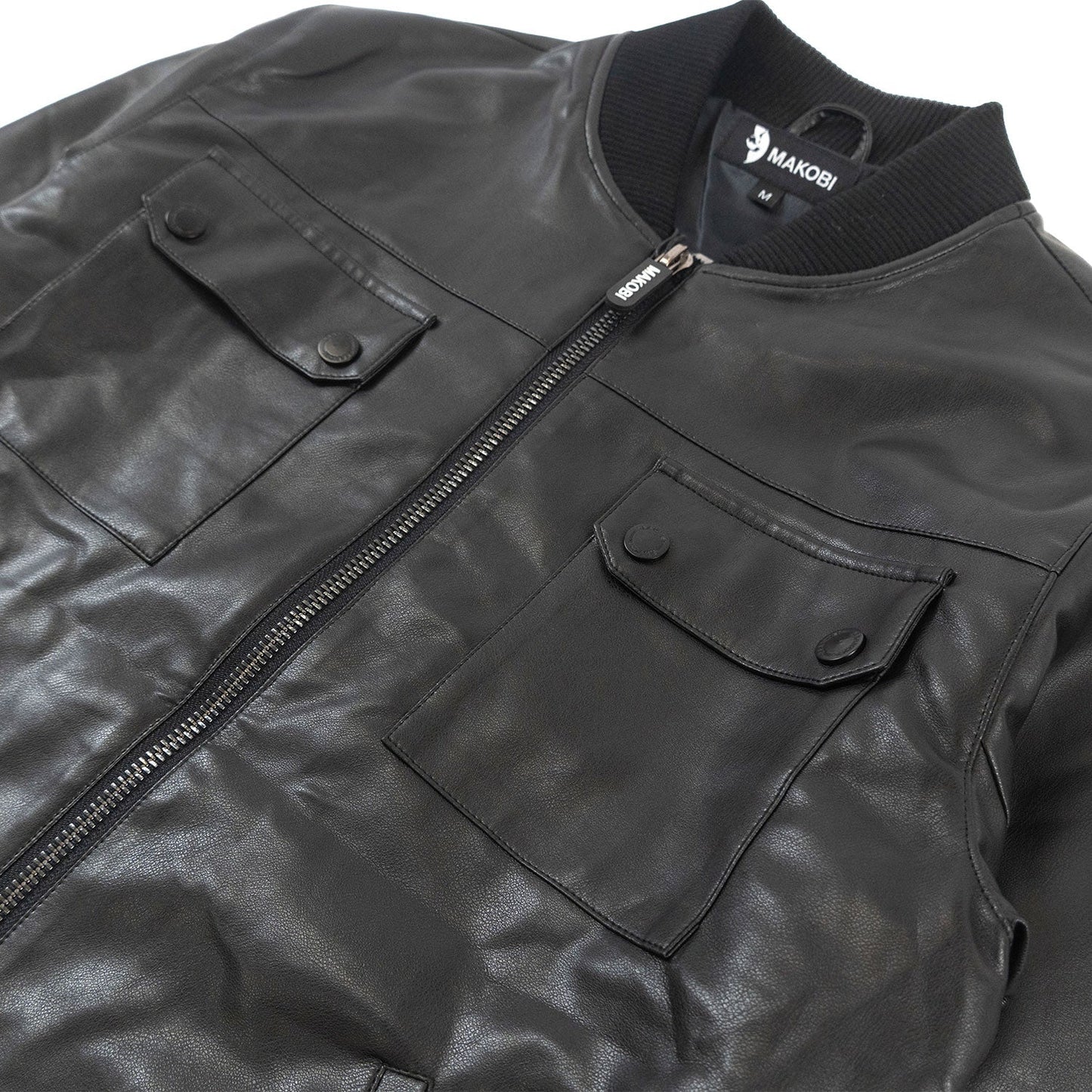 TEEK - M4107 Romano Bomber Vegan Leather Jacket JACKET TEEK MJ