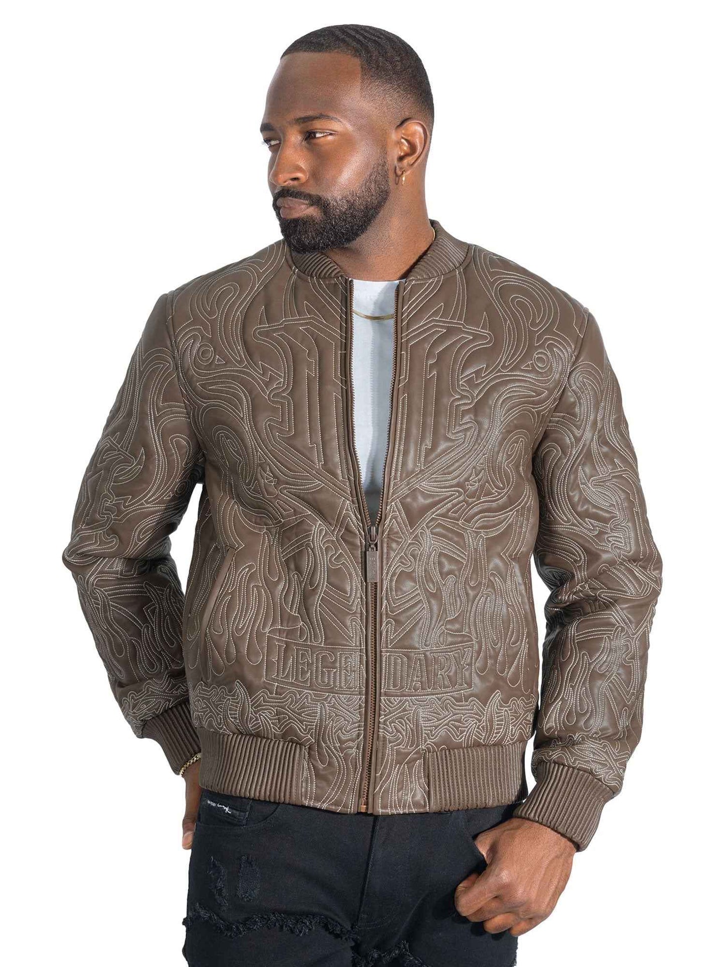 TEEK - Jacket| M4108 Bianco Bomber Jacket - Brown JACKET TEEK MJ