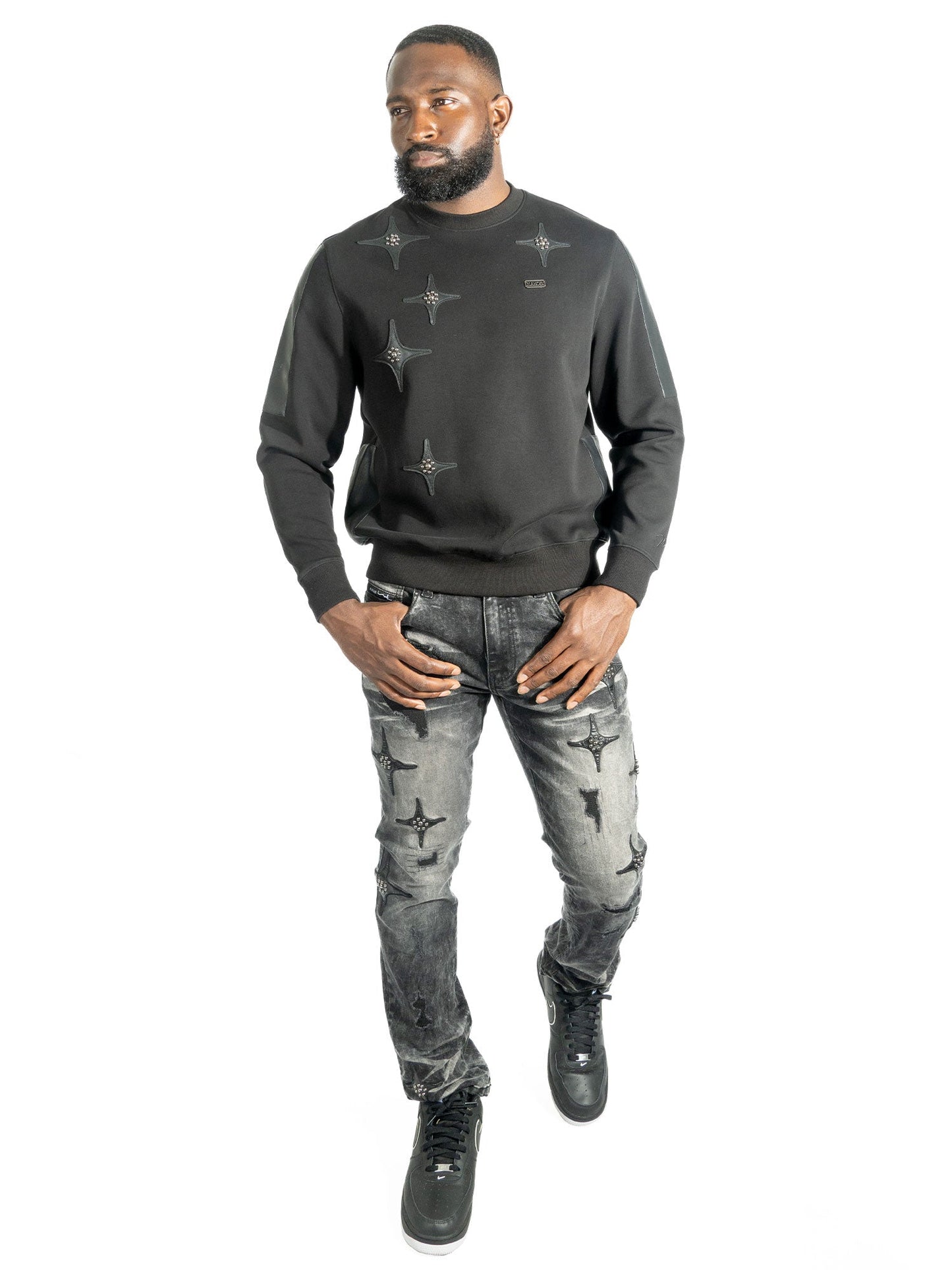 TEEK - Sweatshirt | M4118 Bottega Crewneck - Black TOPS TEEK MJ